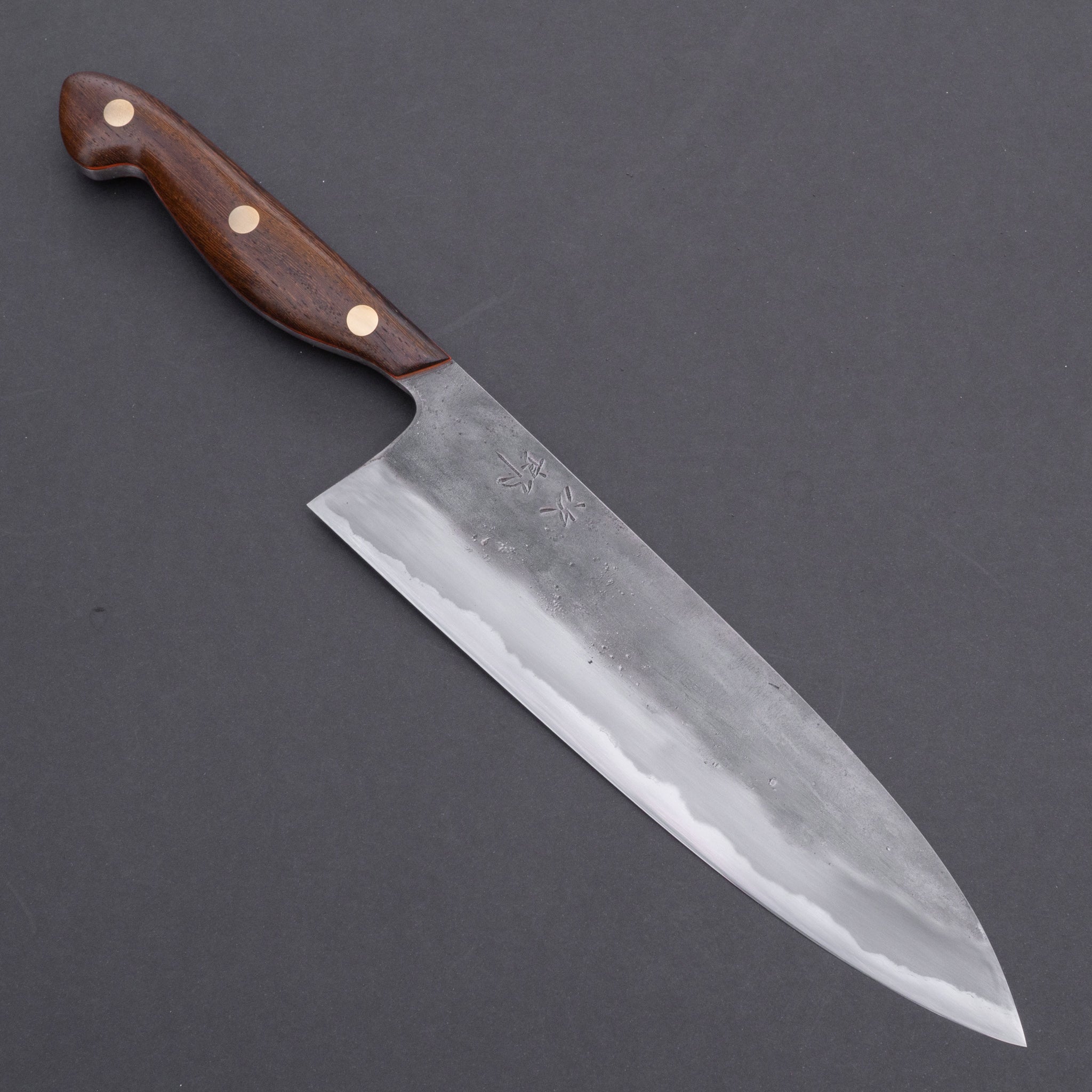 Premium Jiro Tsuchime Yo Gyuto 210mm Japanese Chef Knife with Tagayasan Handle - Perfect for Sushi, Meat Cutting & Professional Kitchen Use