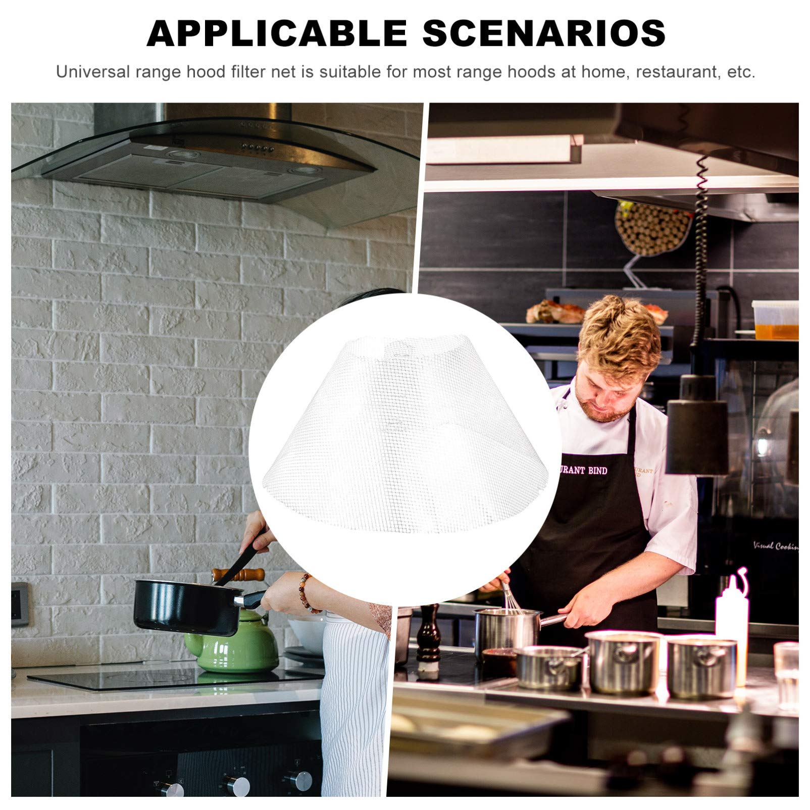 10-Pack Range Hood Grease Filters - Stainless Steel Mesh Kitchen Vent Hood Replacement Filters for Oil & Smoke Protection - Perfect for Home Kitchens, Restaurants & Commercial Cooking Areas