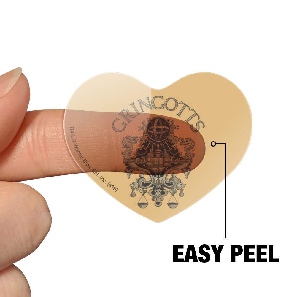 Harry Potter Gringotts Bank Logo Heart-Shaped Planner Stickers - Scrapbook, Bullet Journal, Calendar & Craft Decoration - Perfect for DIY Projects, Gift Wrapping & Stationery Decor