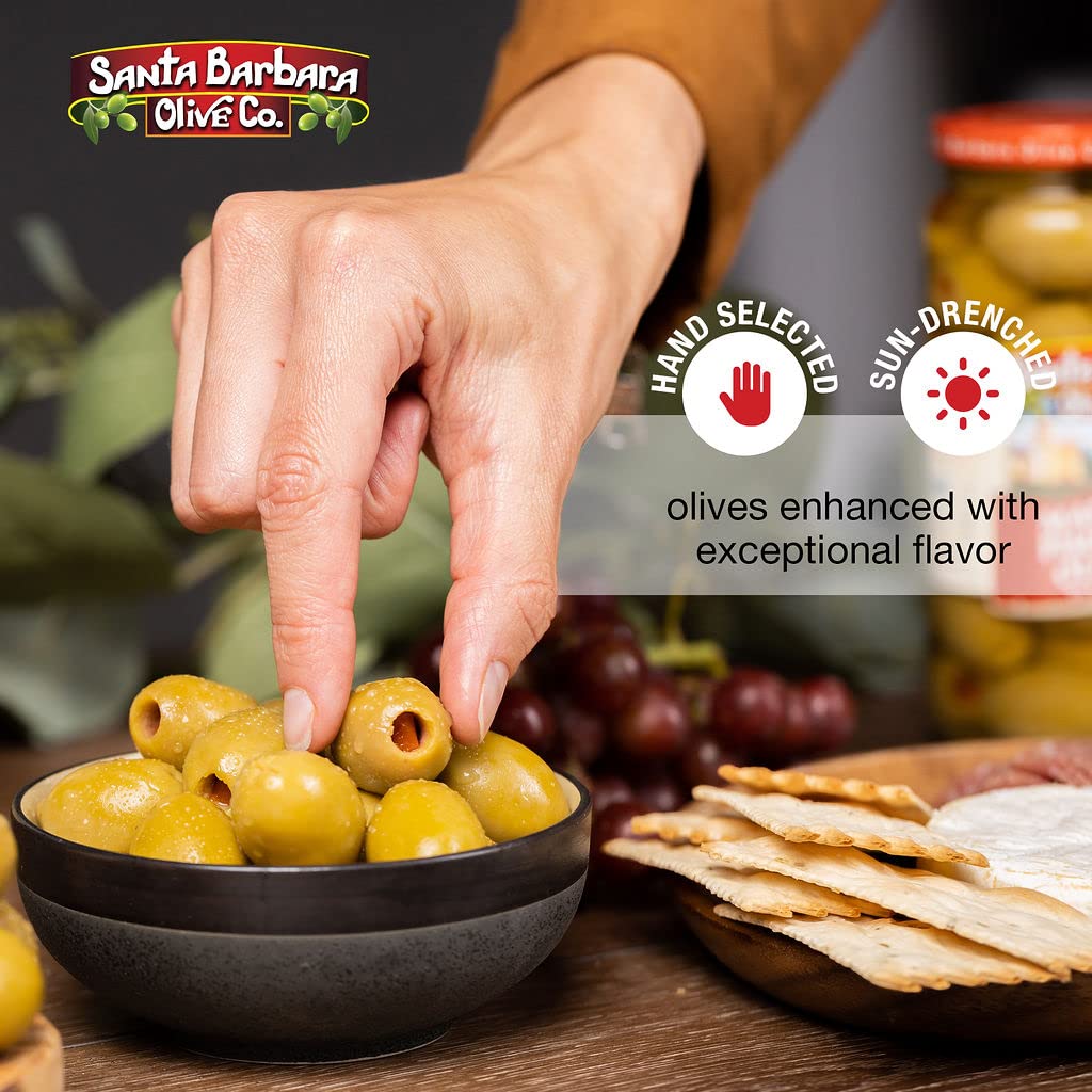 Premium Pimento Stuffed Green Olives 10 oz (2-Pack) – Perfect for Martinis, Cocktails, Charcuterie Boards & Gourmet Snacking