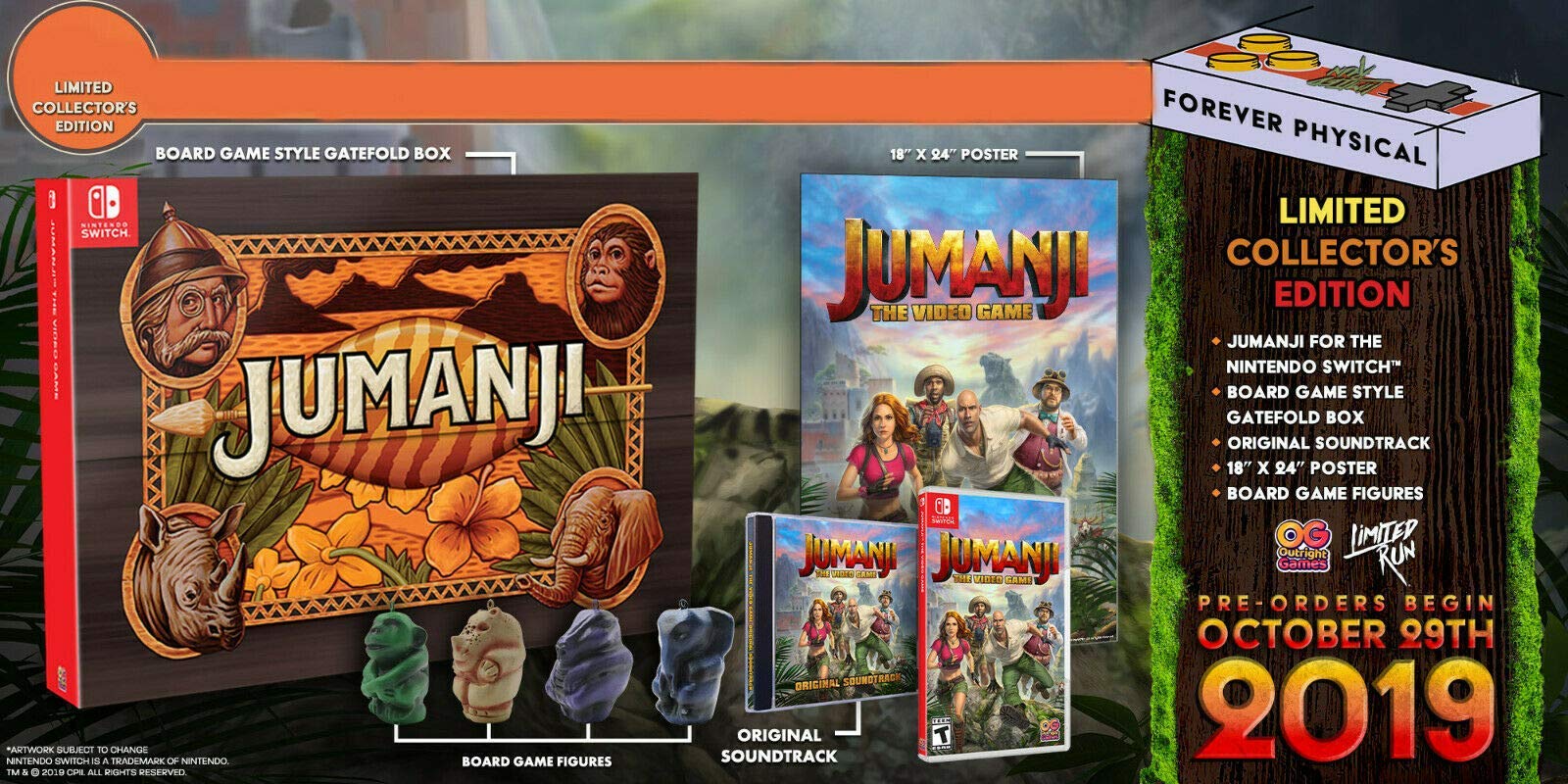 JUMANJI: The Video Game Collector's Edition for Nintendo Switch - Adventure Board Game Inspired Video Game for Family Game Night & Party Entertainment