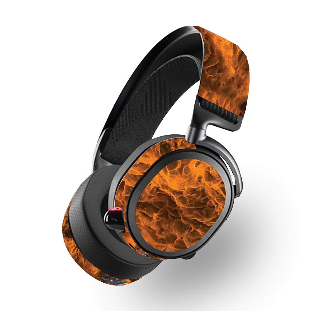 SteelSeries Arctis Pro Wireless Skin - Burning Up Vinyl Decal Wrap | Protective & Durable Cover | Easy to Apply & Remove | Made in USA | Gaming Headset Customization for PC & Console Gamers