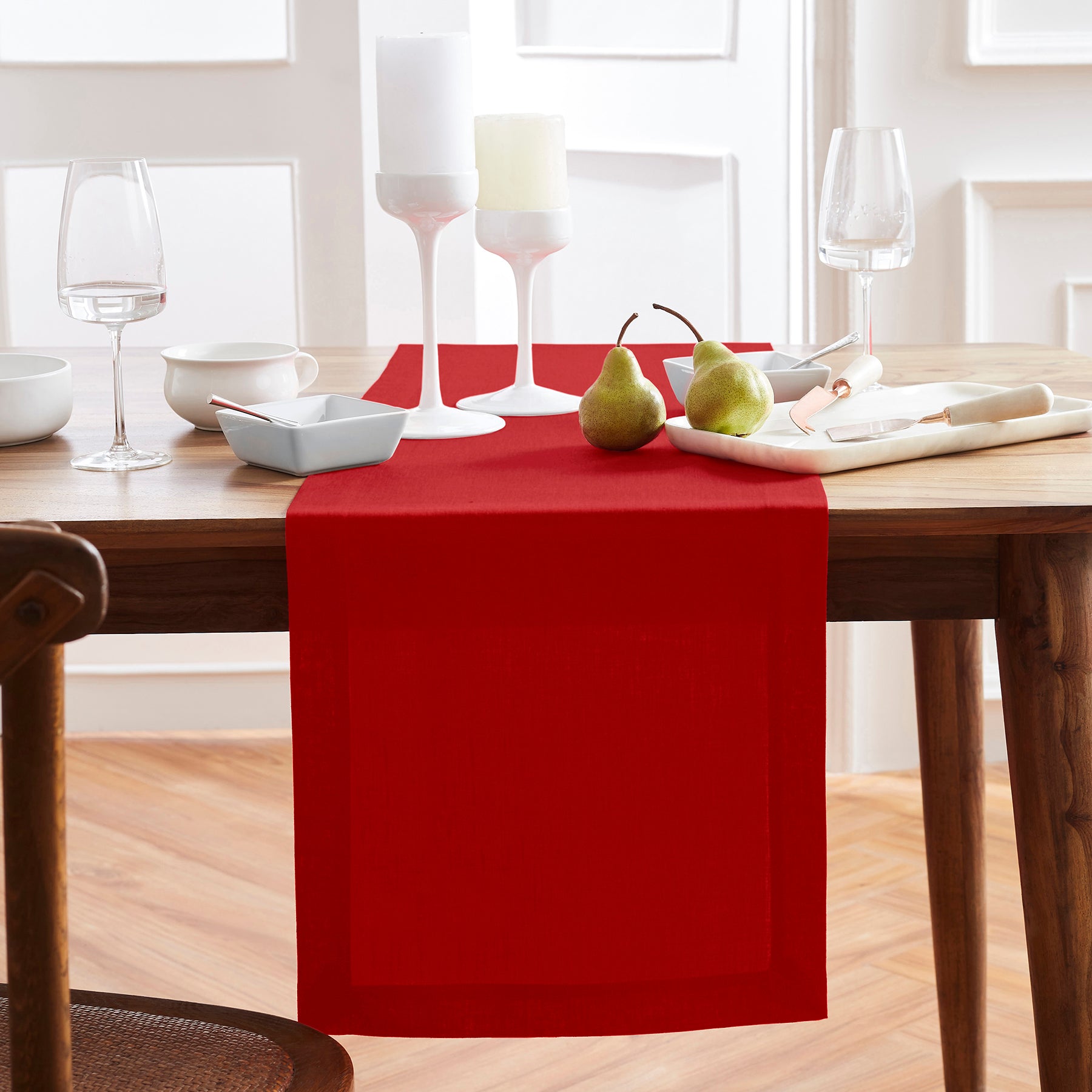 Elegant Sonoma Table Runner - Premium Cotton Decorative Table Cover for Dining & Home Decor - Perfect for Holidays, Weddings & Special Occasions
