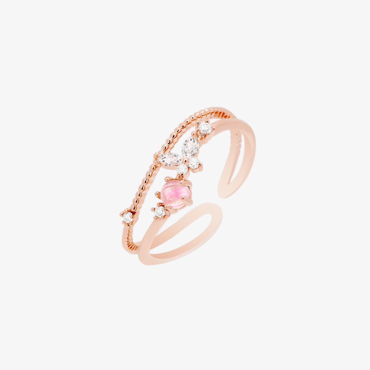 Elegant Pink Butterfly Ring for Women - Dainty Floral Jewelry Gift for Her - Perfect for Valentine's Day, Birthday & Anniversary