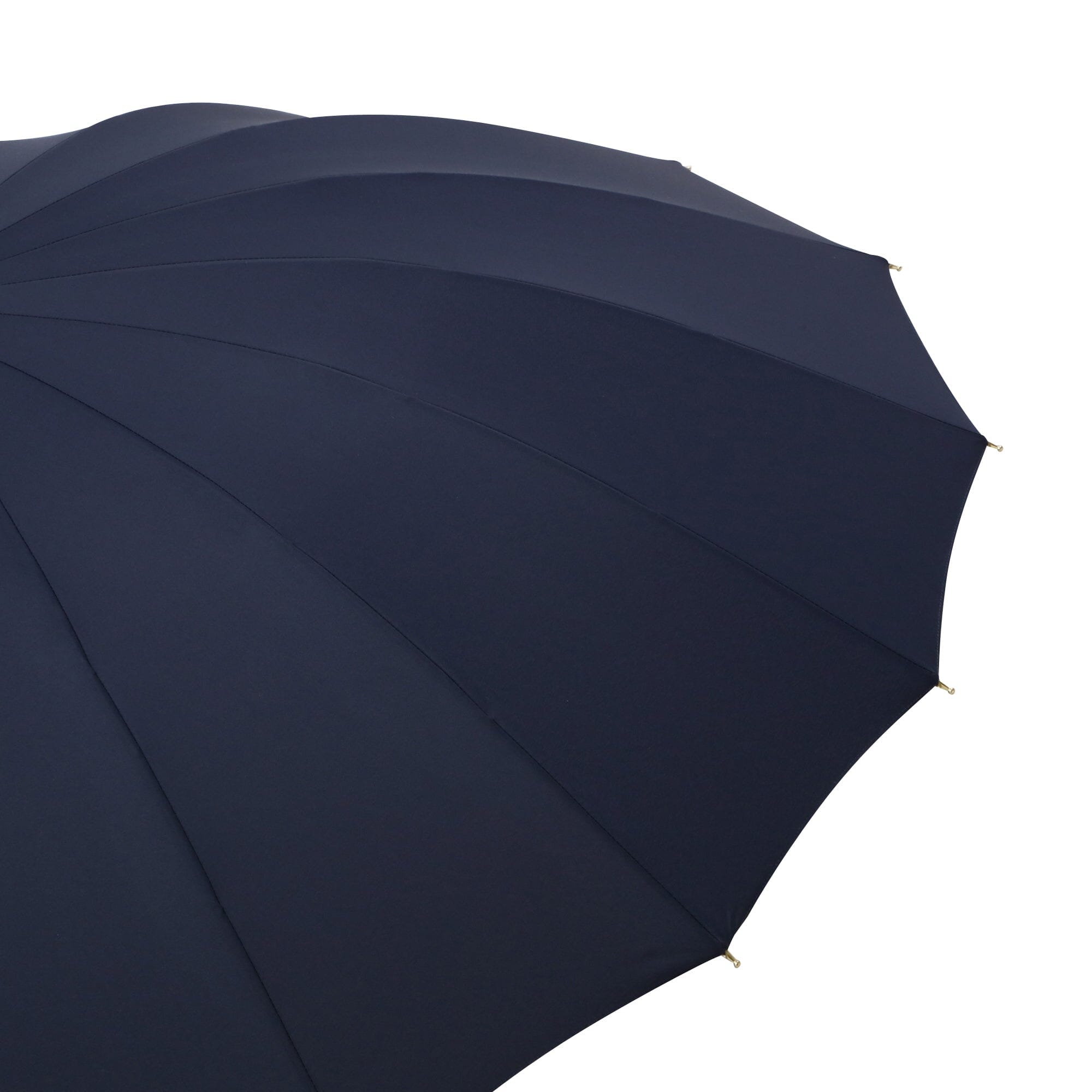 16-Rib Solid Long Umbrella in Navy Blue - Perfect for Rainy Days, Outdoor Events & Travel