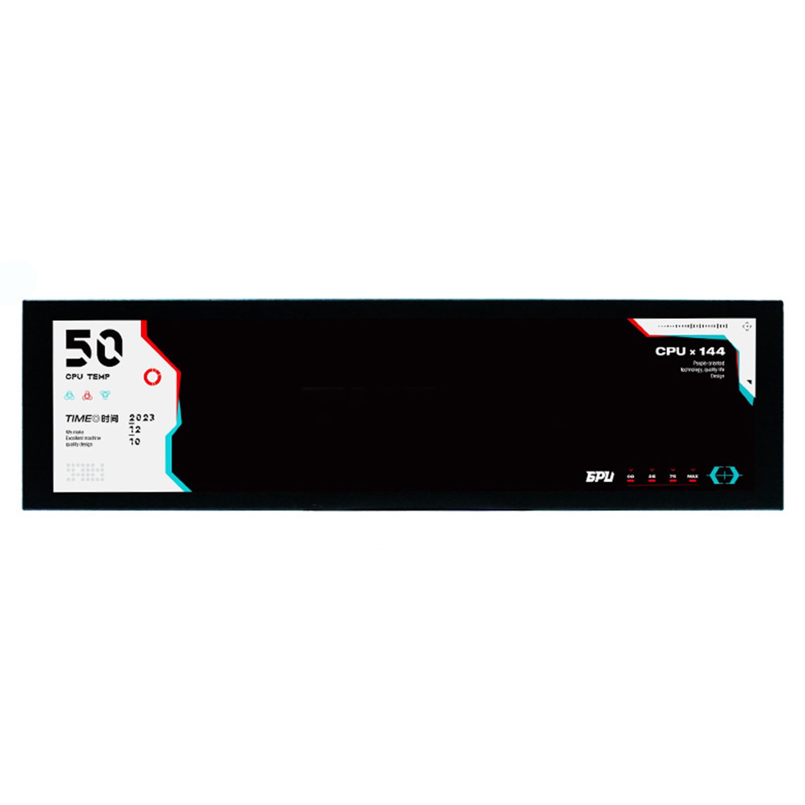 YIZITU 8.8 Inch Long Strip LCD Screen 1920x480 Resolution Secondary Monitor Display with Driver Board - Computer GPU/CPU Monitor for PC Setup, Gaming, and Pet Monitoring