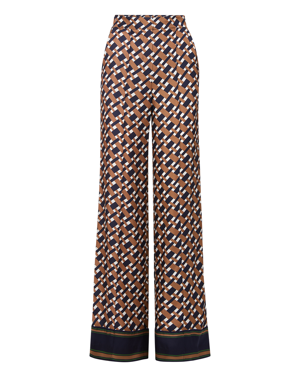 EDIA Women's Navy Blue Acorn Pants - Comfortable Stretch Trousers for Work, Office & Casual Wear