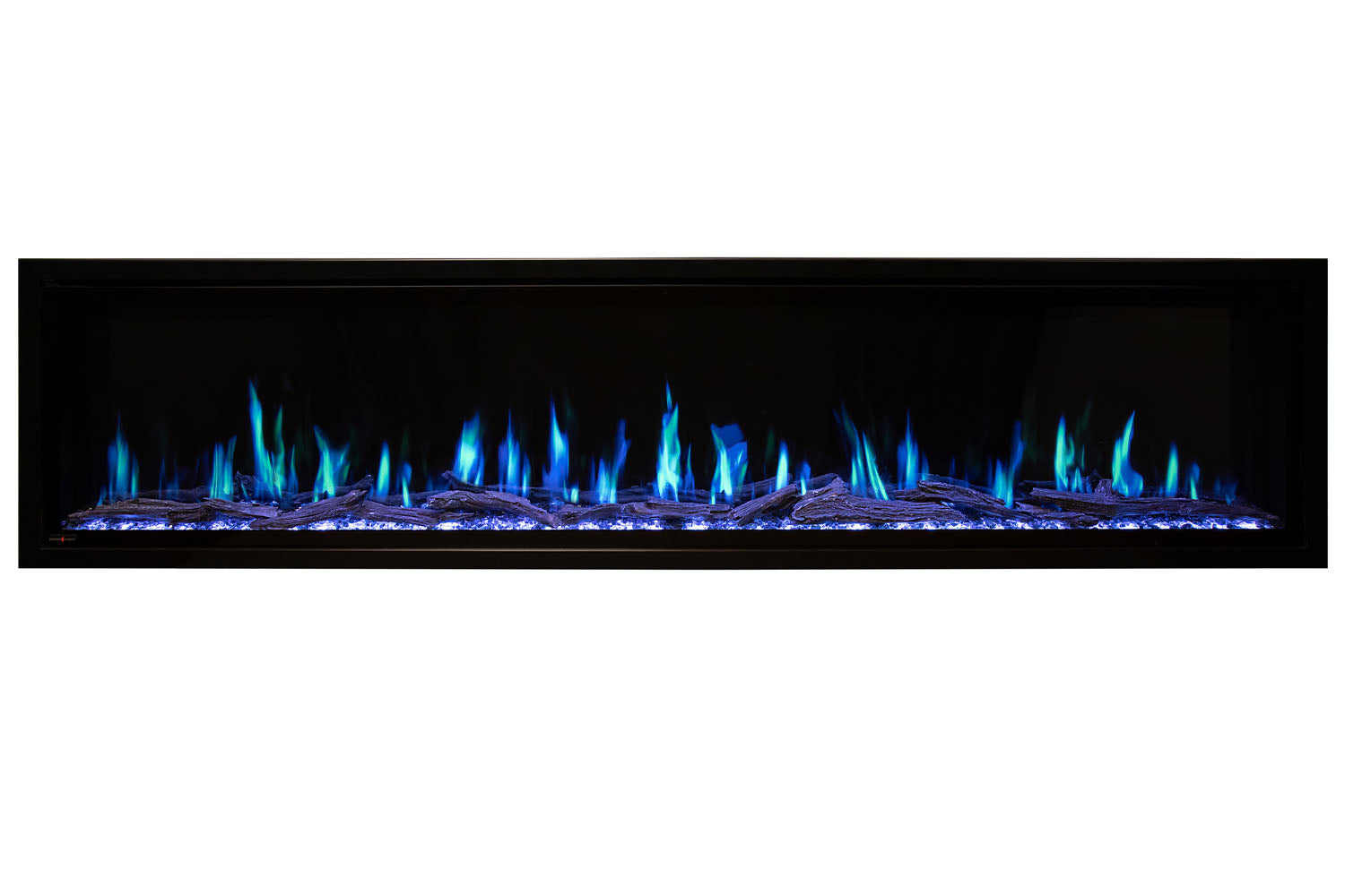 Modern Flames Orion Slim 100 Heliovision Virtual Recessed Wall Mount Electric Fireplace - Realistic LED Flame Heater for Living Room, Bedroom & Office
