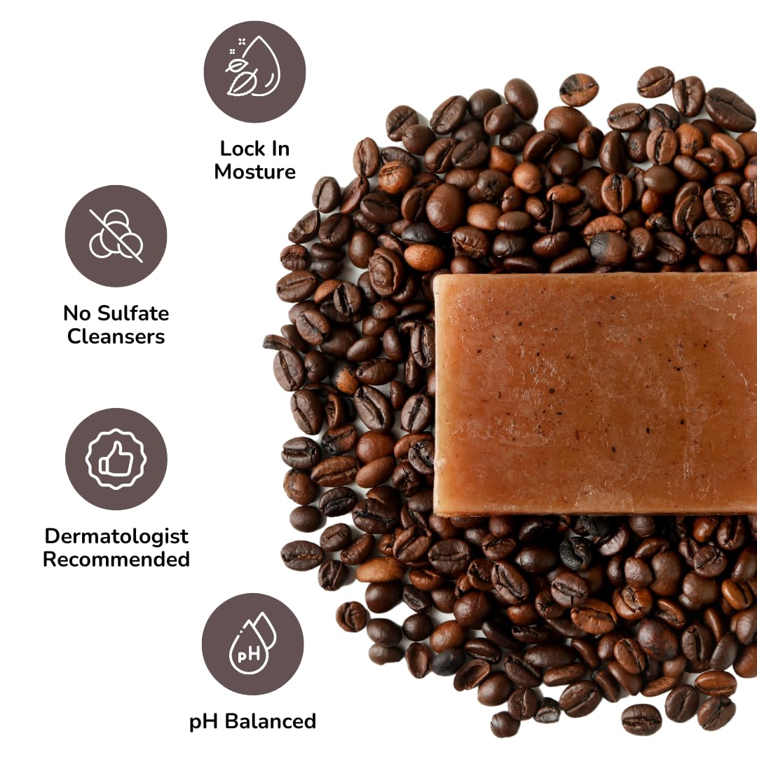Premium Arabica Coffee Bathing Bar - Deep Cleansing & Exfoliating with Antioxidants | 125g Shea Butter Soap | Cruelty-Free, Chemical-Free & Alcohol-Free | Perfect for Spa Day & Skin Detox