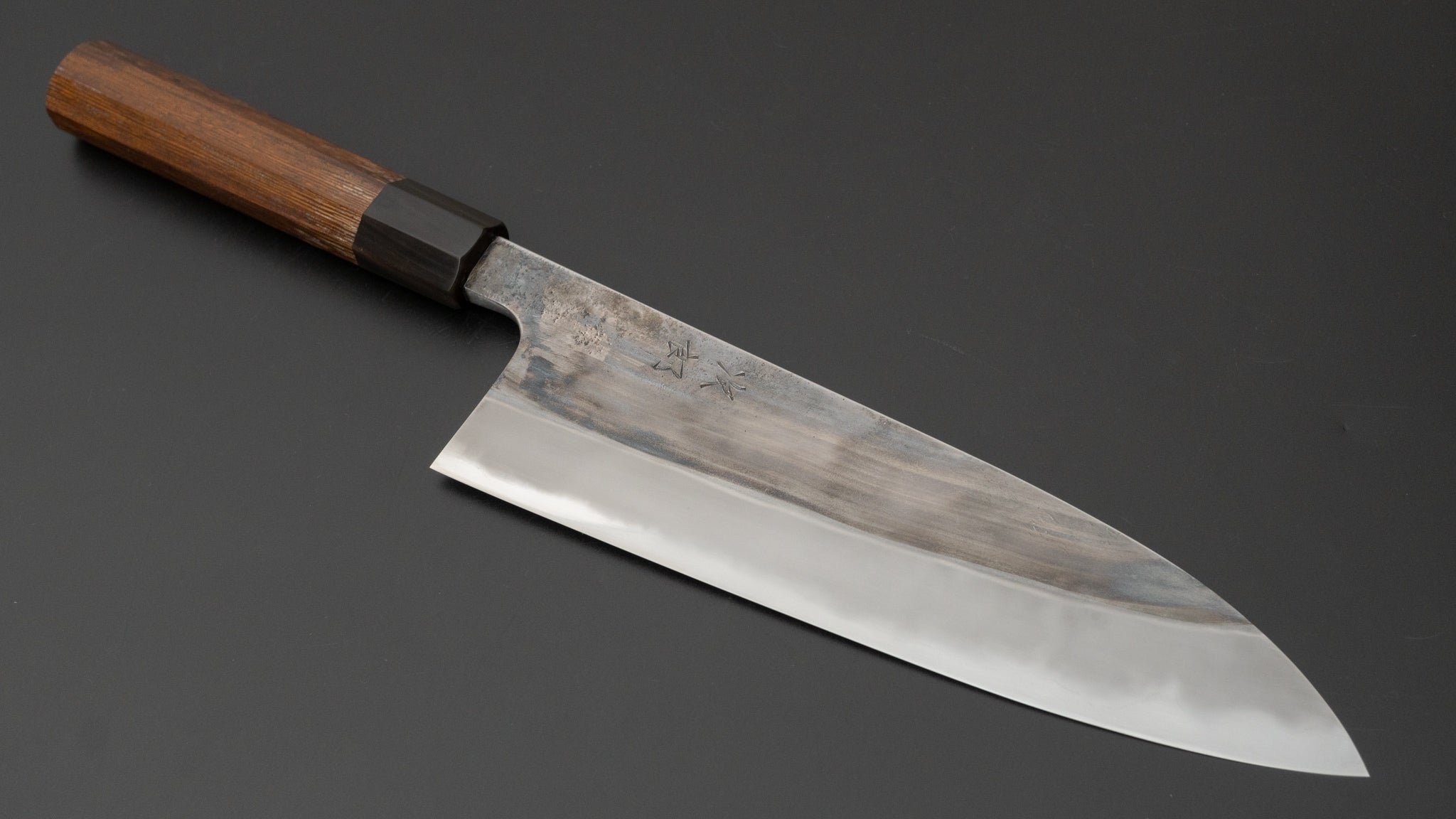 Premium Jiro Tsuchime Wa Gyuto 210mm Japanese Chef Knife with Taihei Tagayasan Handle - Perfect for Sushi, Meat Slicing & Professional Kitchen Use (#548)