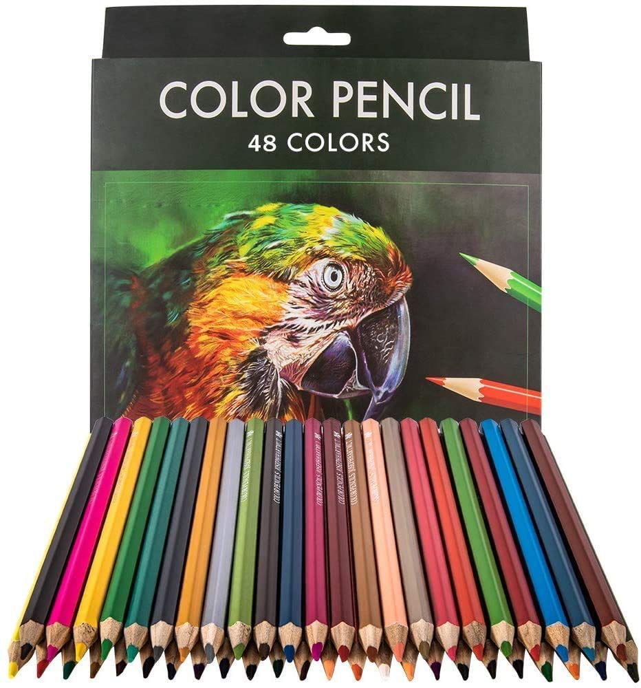 Vibrant 48-Color Artist Pencils for Adults & Kids - Perfect for Coloring Books & Art Projects