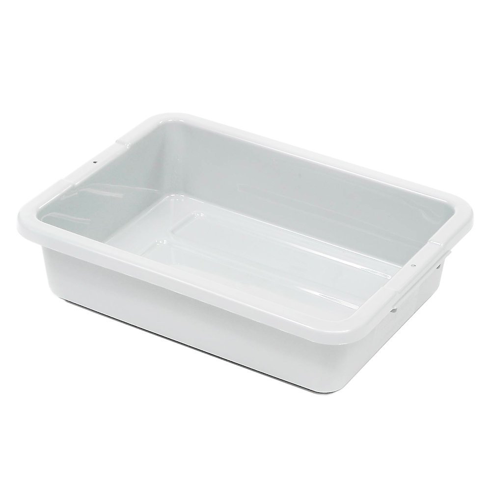 RUBBERMAID 18x12x3.5 Inch White Plastic Storage Tote Box - Set of 6 Durable Polyethylene Containers for Home Organization, Garage Storage & Office Supplies