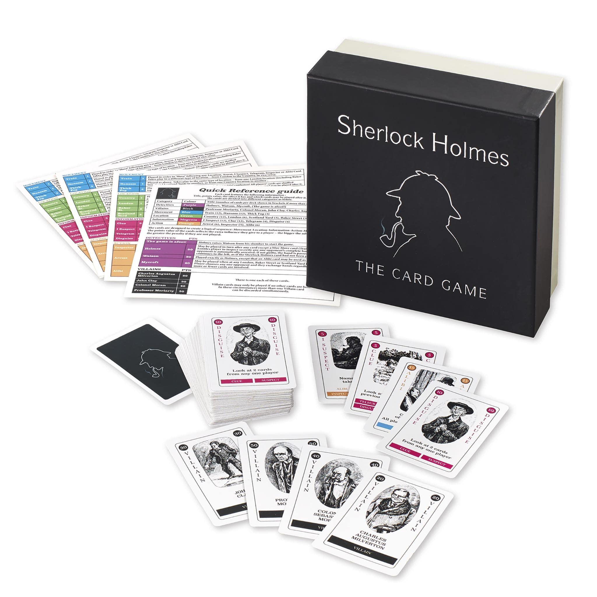 Sherlock Holmes The Card Game - Mystery Deduction Board Game for Adults & Teens - Perfect for Game Nights, Parties & Family Gatherings