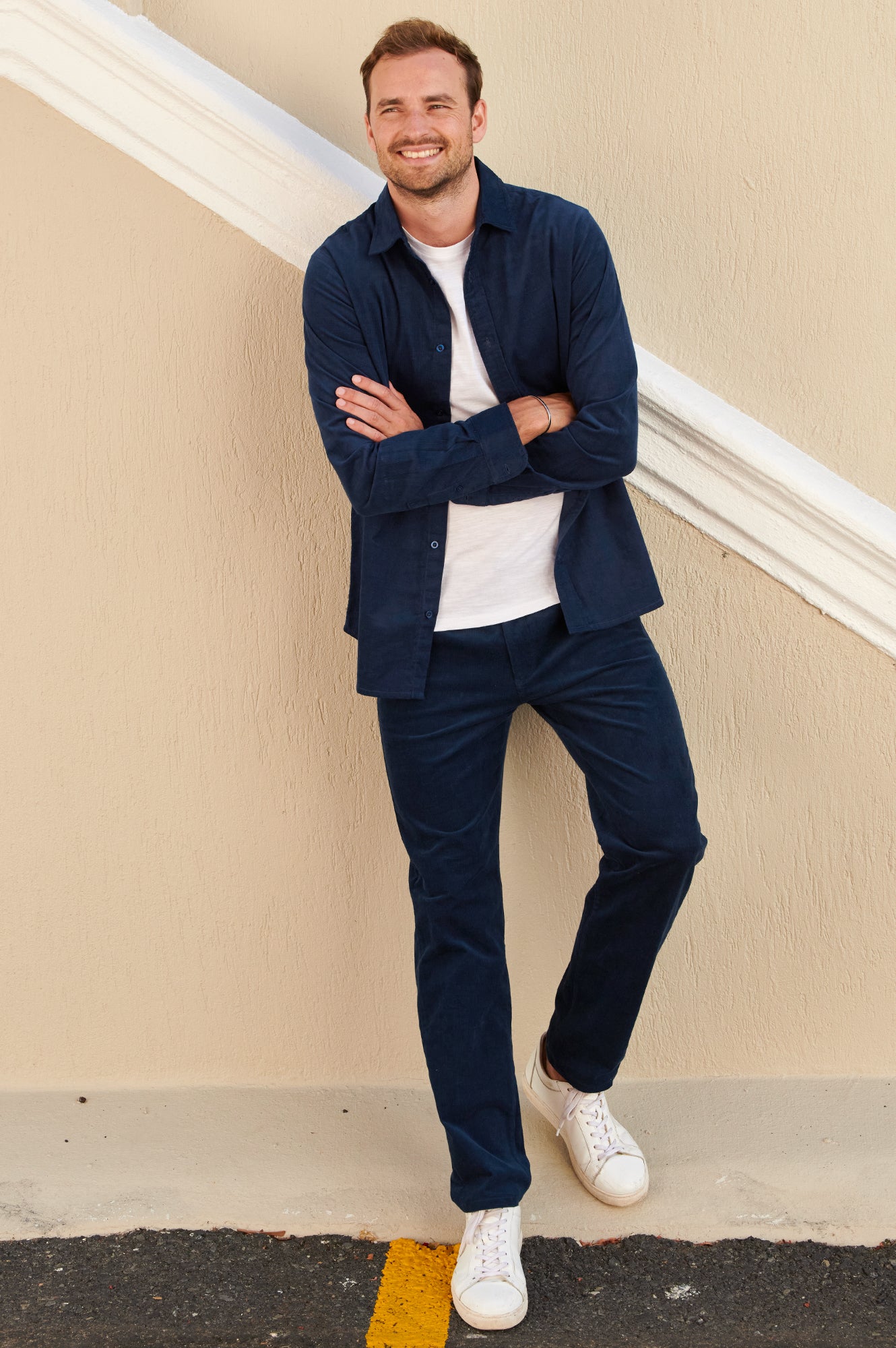 Men's Navy Corduroy Pants - Comfortable & Stylish Casual Trousers for Everyday Wear