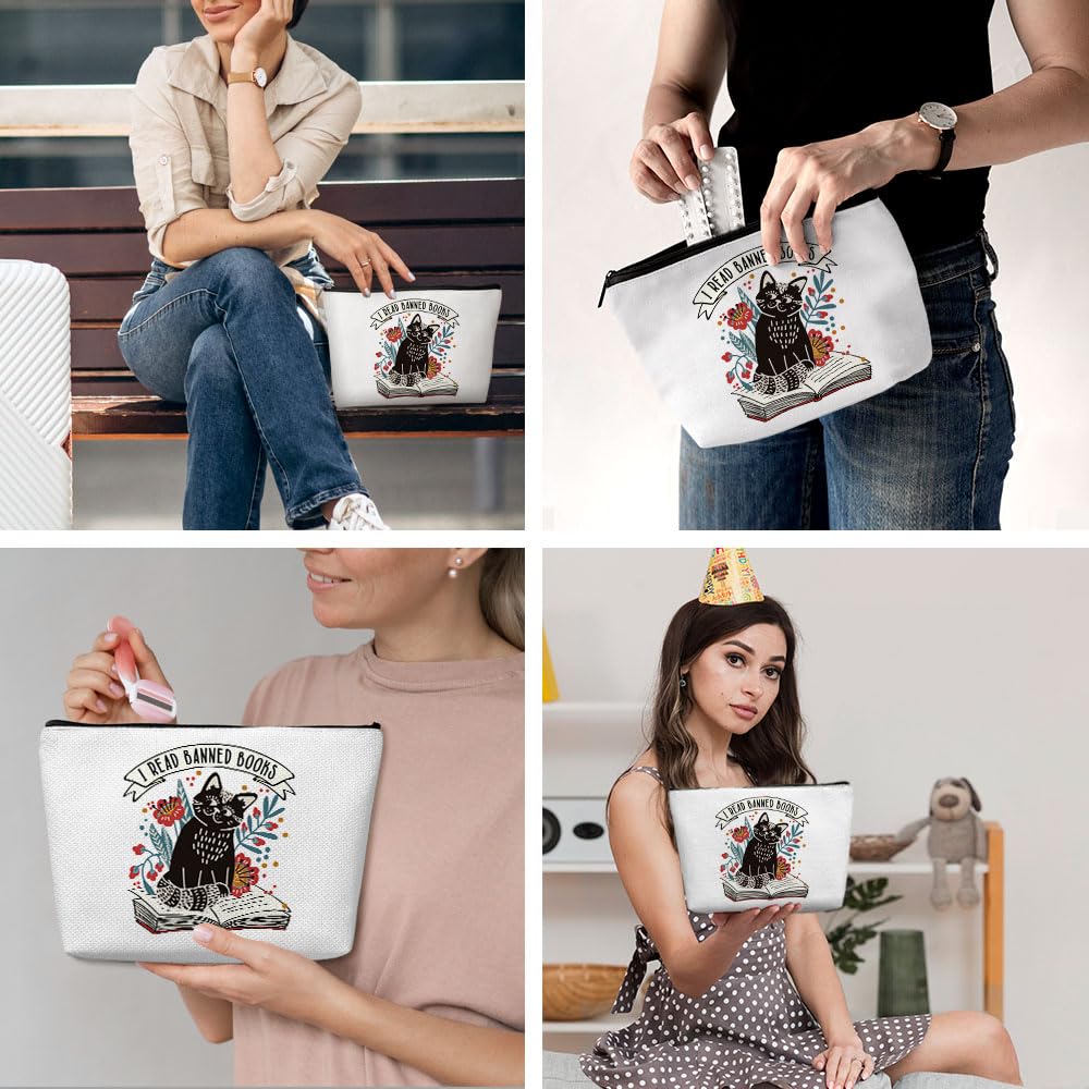 Funny Cat Mom Makeup Bag - Cute Cosmetic Pouch for Women, Cat Lover Gift for Birthday, Mother's Day, Nurse Appreciation - Travel Toiletry Organizer for Friends, Perfect for Daily Use & Gifting