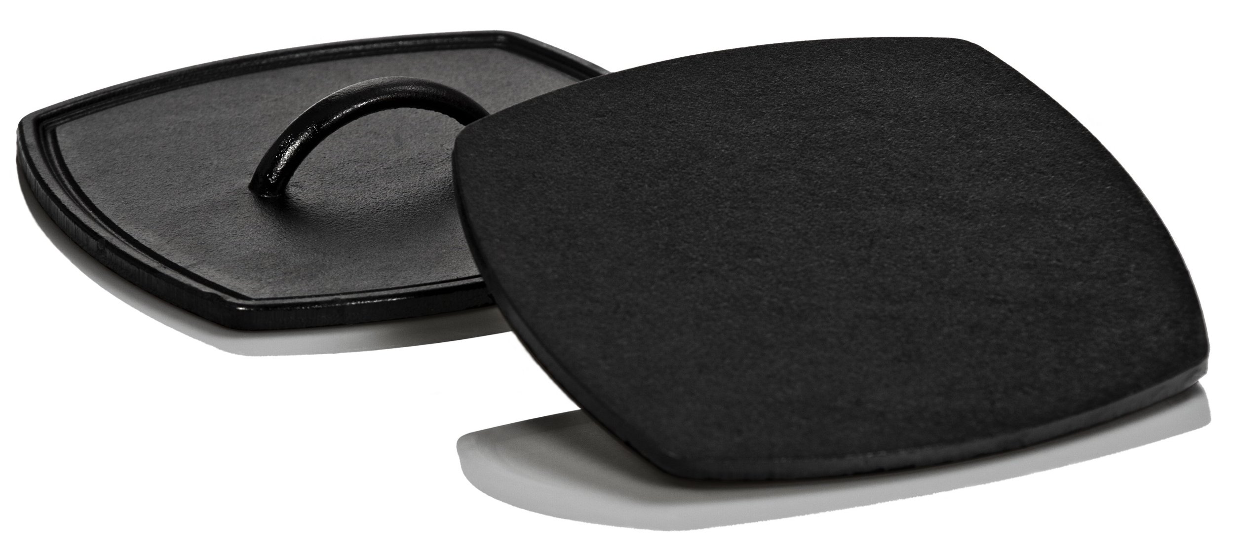 Lodge Cast Iron Grill Press - 8.25 Inch Heavy Duty Black Griddle Weight for Steak, Burgers & Panini - Perfect for Indoor/Outdoor Cooking, BBQ & Camping