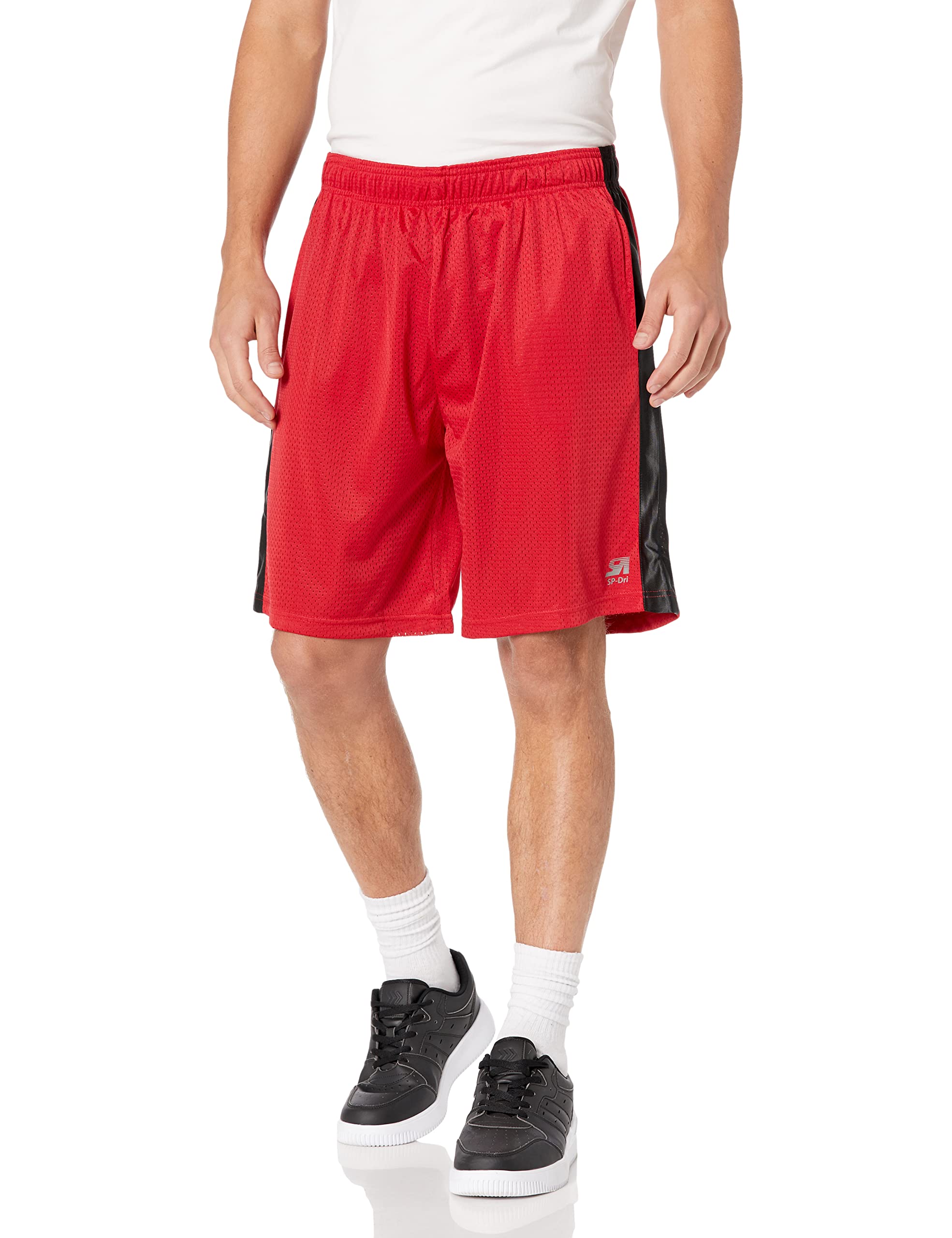 Southpole Men's Athletic Gym Shorts with Pockets - Lightweight Quick-Dry Breathable Mesh Workout Shorts for Running, Basketball & Training