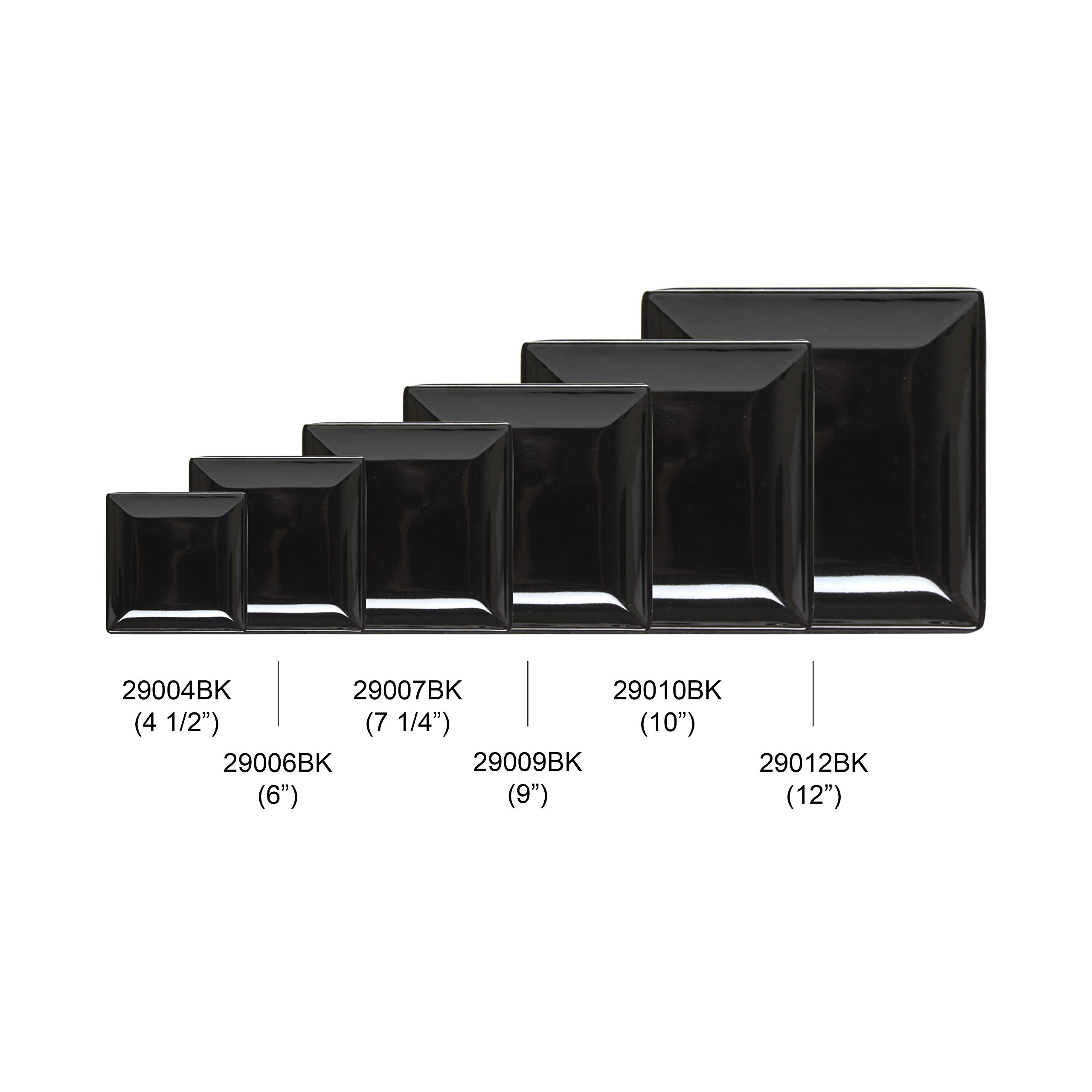 Classic Black Melamine Dinnerware Set - 6