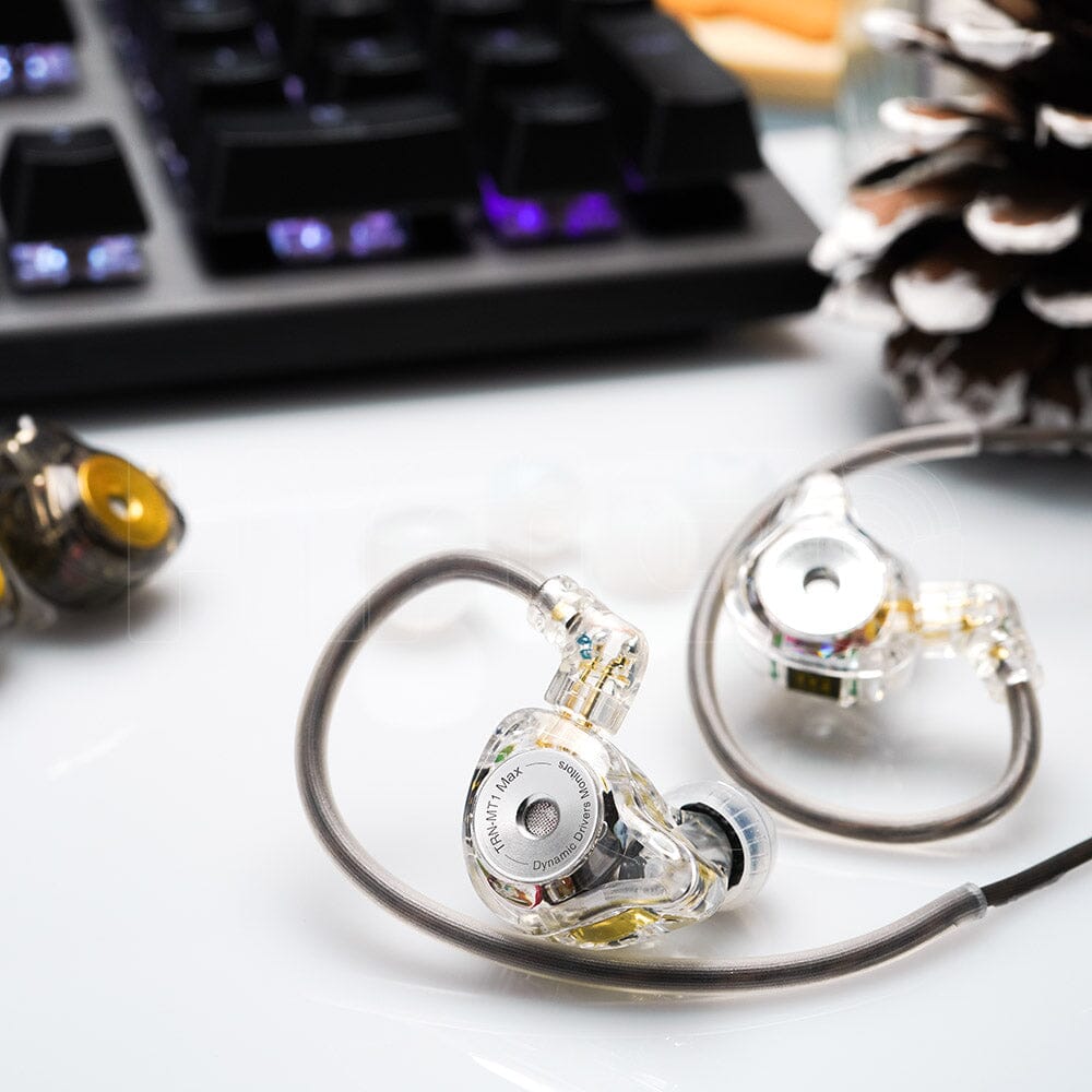 TRN MT1 MAX 10mm Dual Magnet Dynamic Driver HiFi Earphones - Perfect for Audiophiles, Gaming & Music Listening