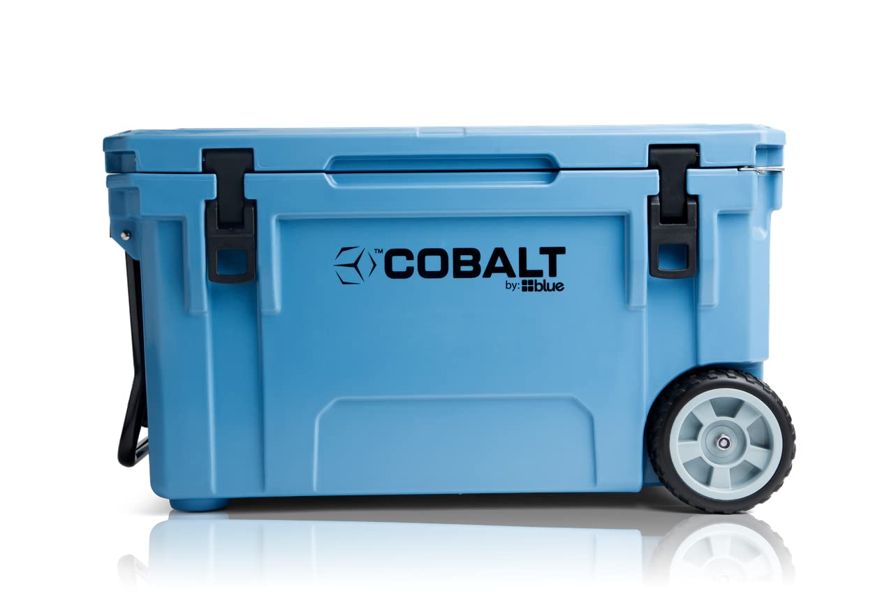 Cobalt 55 Quart Roto Molded Super Ice Cooler - Heavy Duty Large Ice Chest Keeps Ice for Up to 3 Days | Perfect for Camping, Beach Trips, Tailgating & Outdoor Adventures