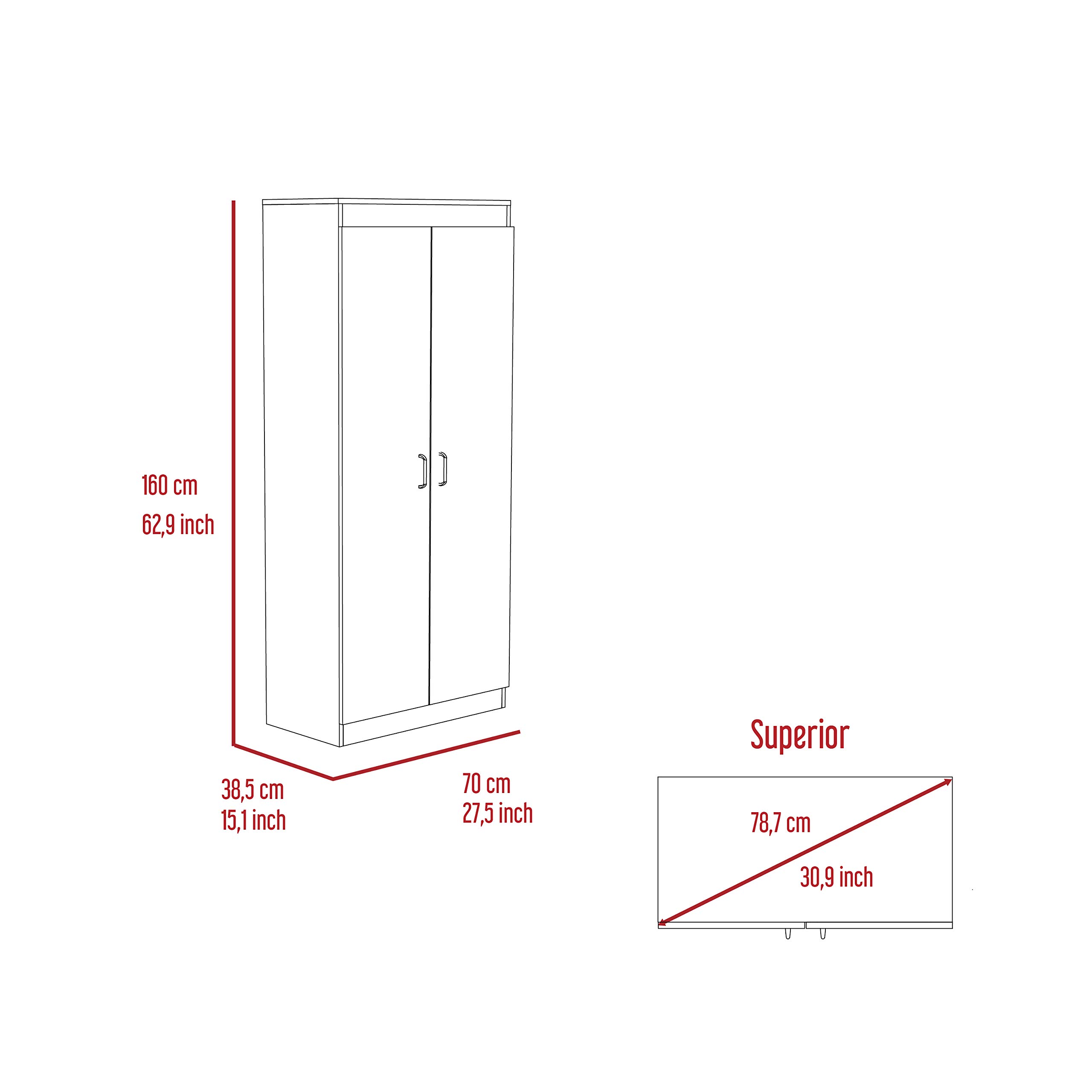 Albany Classic Double Door Pantry Cabinet with 5 Adjustable Shelves - Spacious Kitchen Storage for Organizing Food, Dishes & Supplies | Perfect for Pantry, Garage & Laundry Room Organization