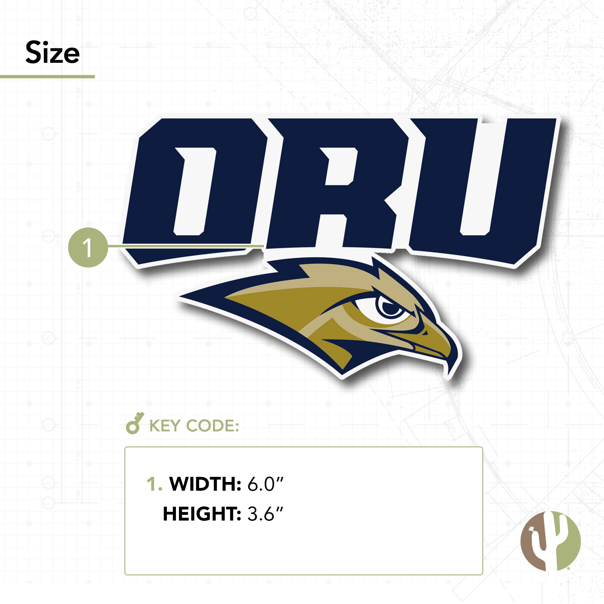 Oral Roberts University Vinyl Decal Sticker - Durable Laptop, Water Bottle & Car Decoration for School Pride (00019) | Perfect for College Students, Alumni & Fans