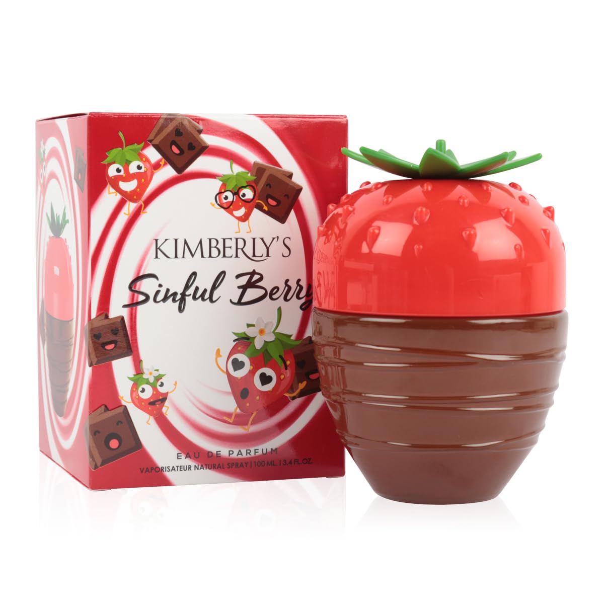 Kimberly Sinful Berry Eau De Parfum for Women - 3.4 Fl Oz Long Lasting Floral Fruity Fragrance Spray - Perfect for Date Night, Office & Special Occasions