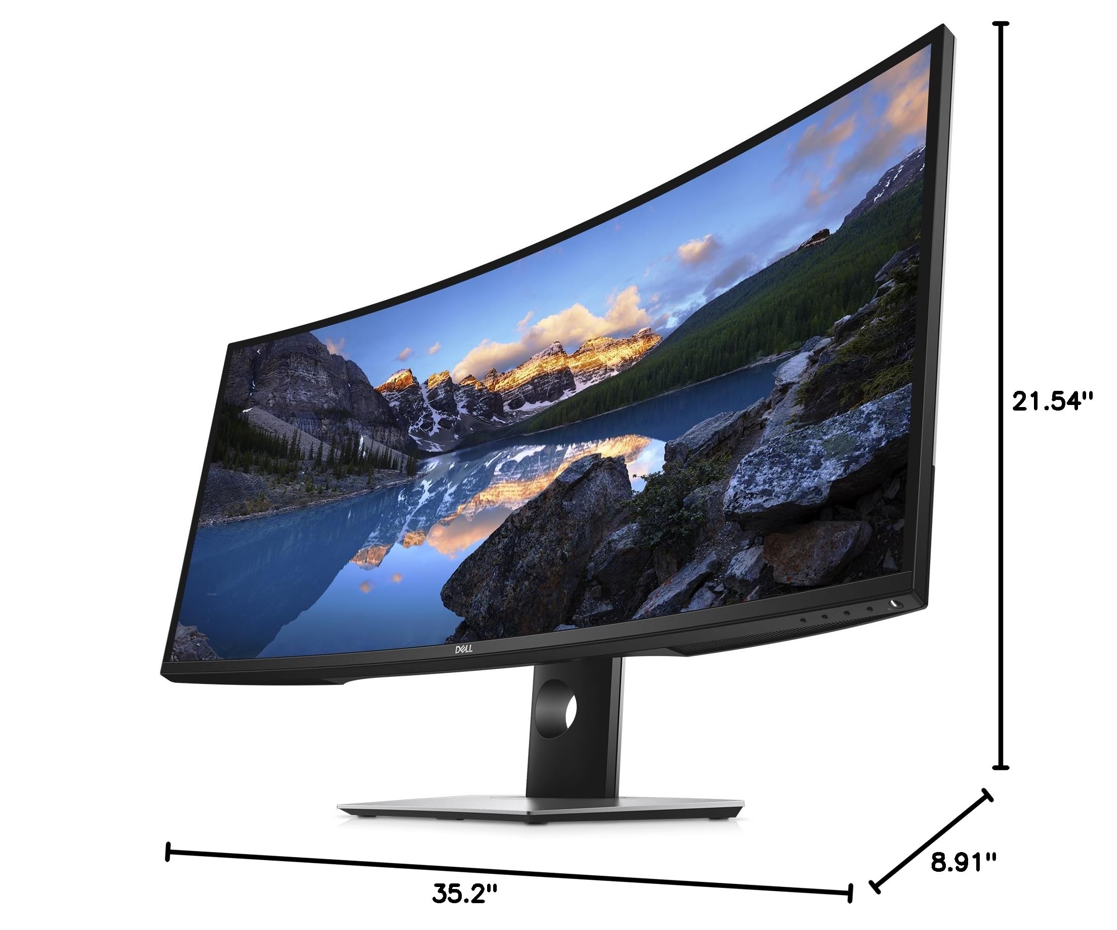 Dell U3818DW 38-Inch Ultra-Wide 4K UHD Monitor with 1600p Resolution - Black | WQHD+ LED Display for Home Office, Gaming & Multitasking