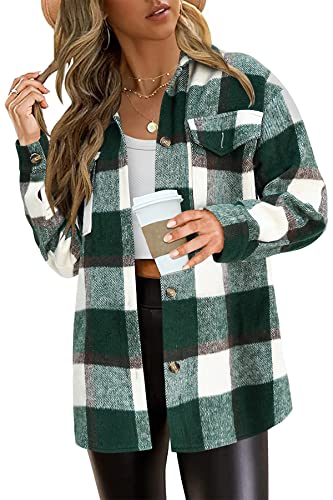 Plaid Dark Green White