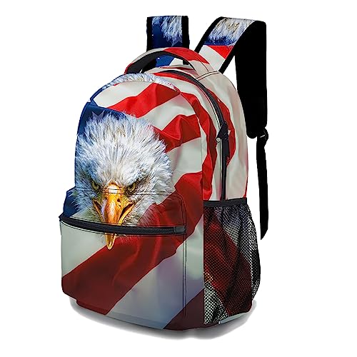 Eagle & American Flag