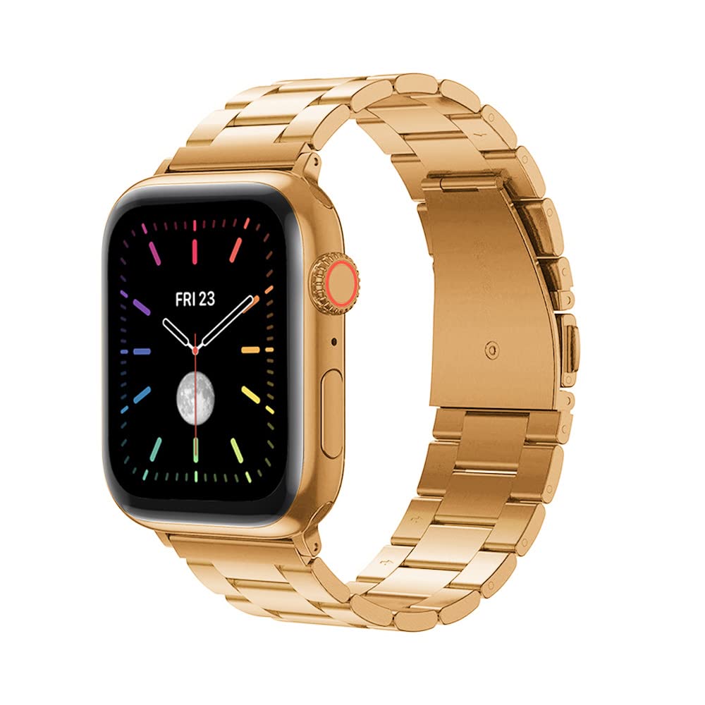 Premium Matte Metal Apple Watch Band - Compatible with 44mm 45mm 40mm 41mm iWatch Series 8/7/SE2/SE/6/5/4 - Durable Stainless Steel Strap for Men & Women - Perfect for Workouts, Office & Everyday Wear