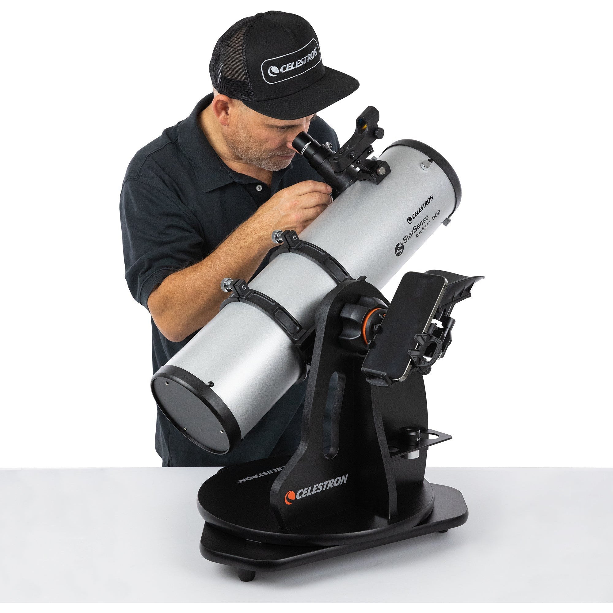 StarSense Explorer 130mm Smartphone-Enabled Tabletop Dobsonian Telescope - Stargazing for Beginners & Backyard Astronomy (Portable & Easy Setup)
