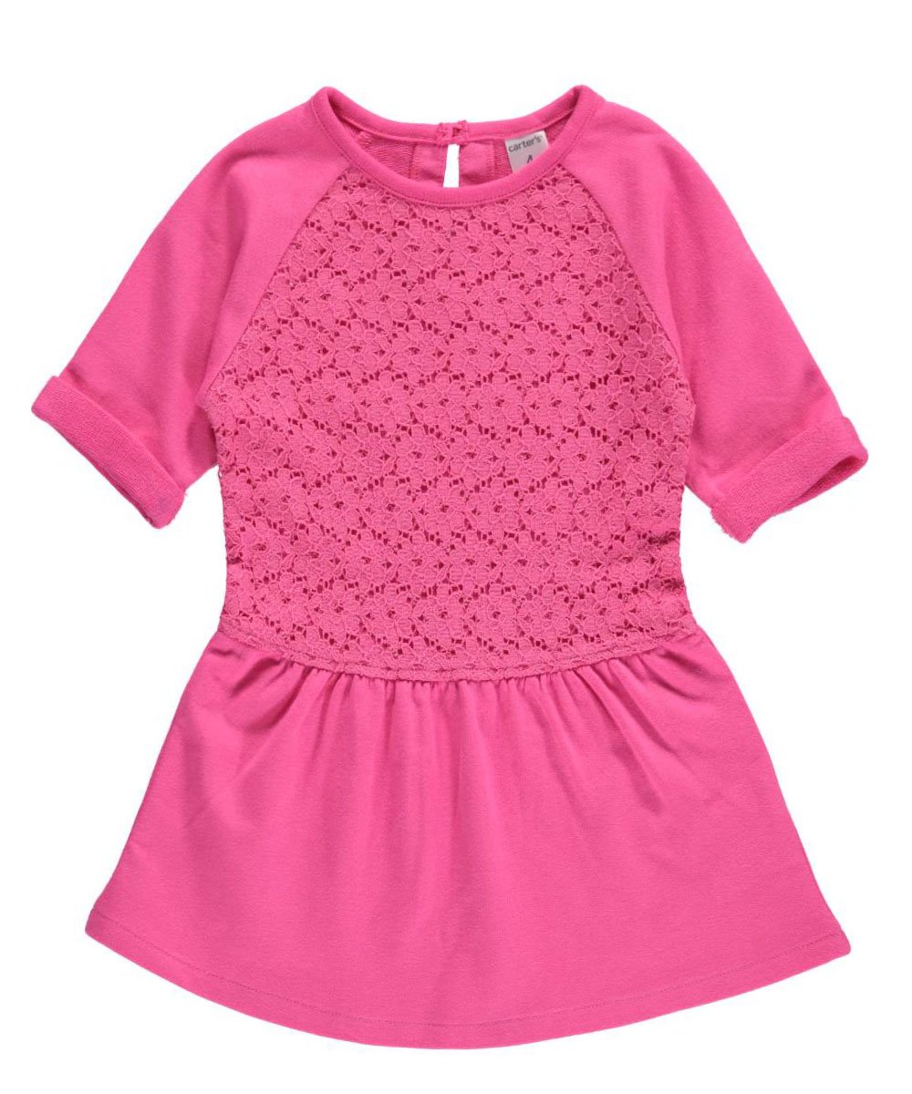 Carter's Little Girls Lace Tunic Top - Size 6X in Pink | Floral Embroidered Blouse for Toddler & Kids | Perfect for Birthday Parties, Easter & Special Occasions