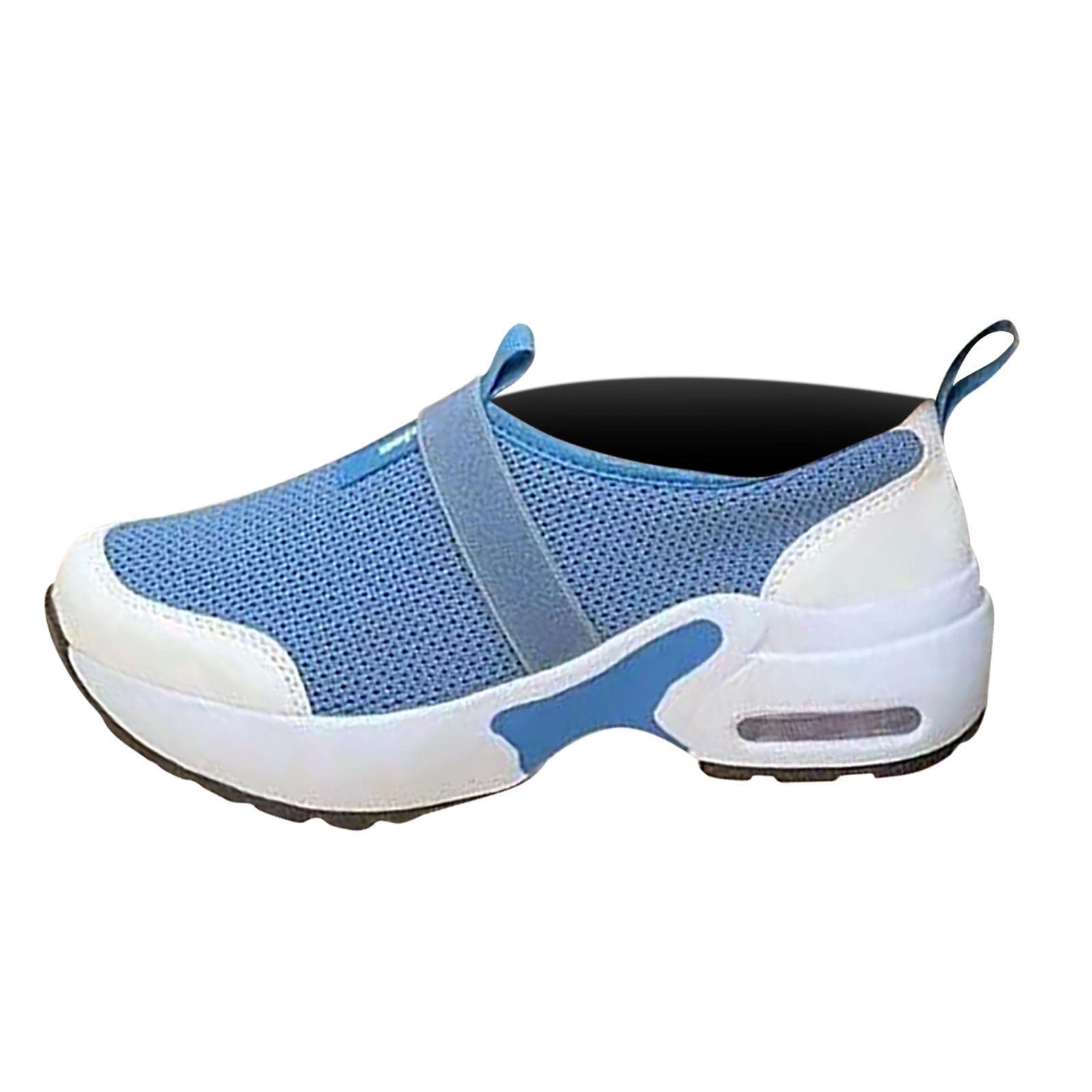 Women's Color Block Mesh Sneakers - Soft Sole Air Cushion Athletic Shoes for Running & Walking - Breathable Comfortable Gym Workout Shoes for Women - Perfect for Jogging, Training & Casual Wear