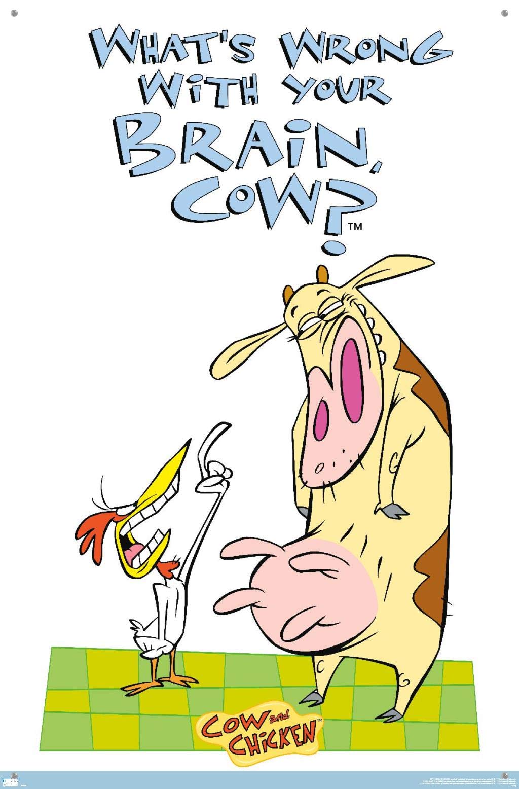 Trends International Cow and Chicken Cartoon Brain Wall Poster - 22.37