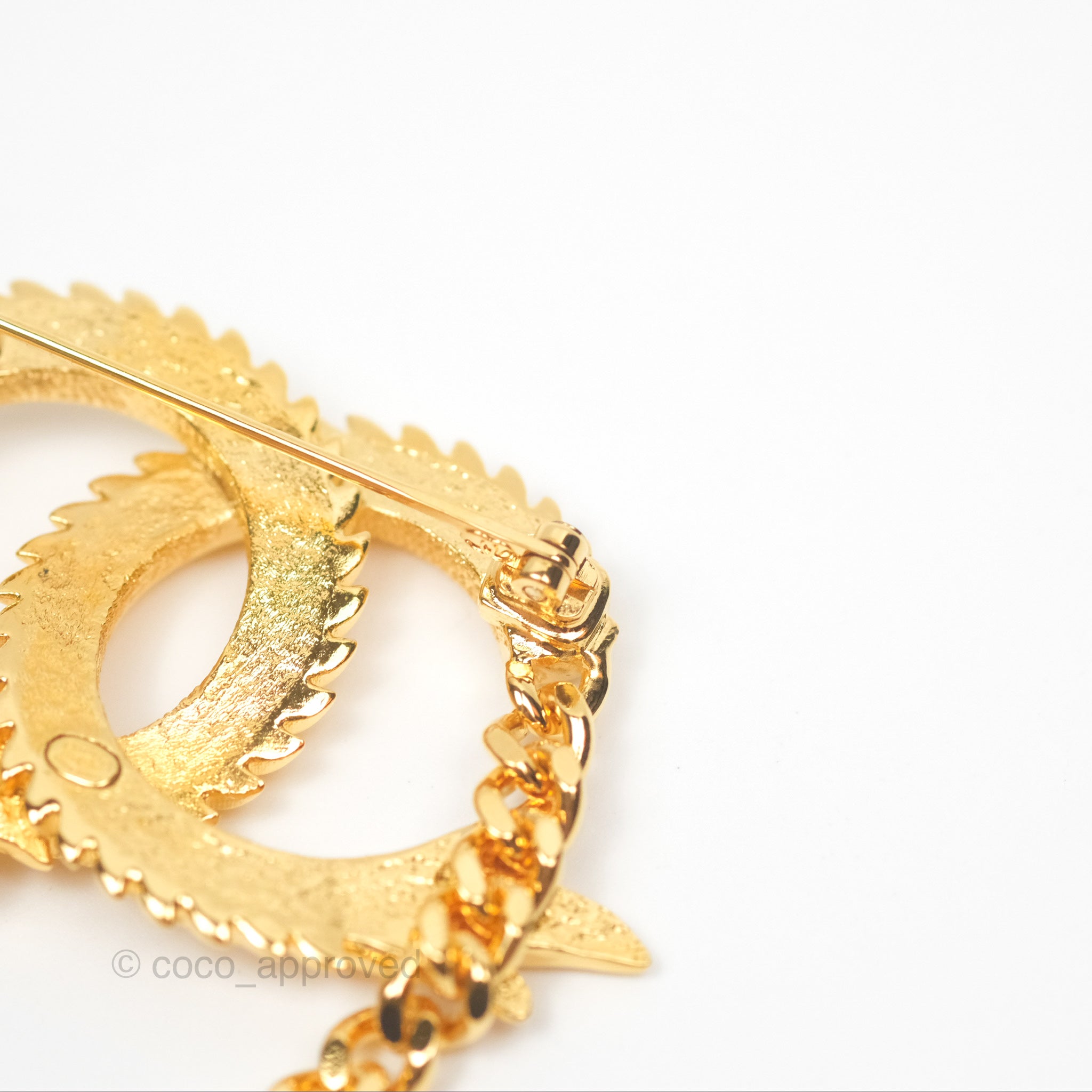 Chanel CC Dragon Chinese New Year Edition Gold Tone Brooch Pin - Luxury Fashion Accessory for Women, Gift for Chinese New Year, Holiday Party & Special Occasions
