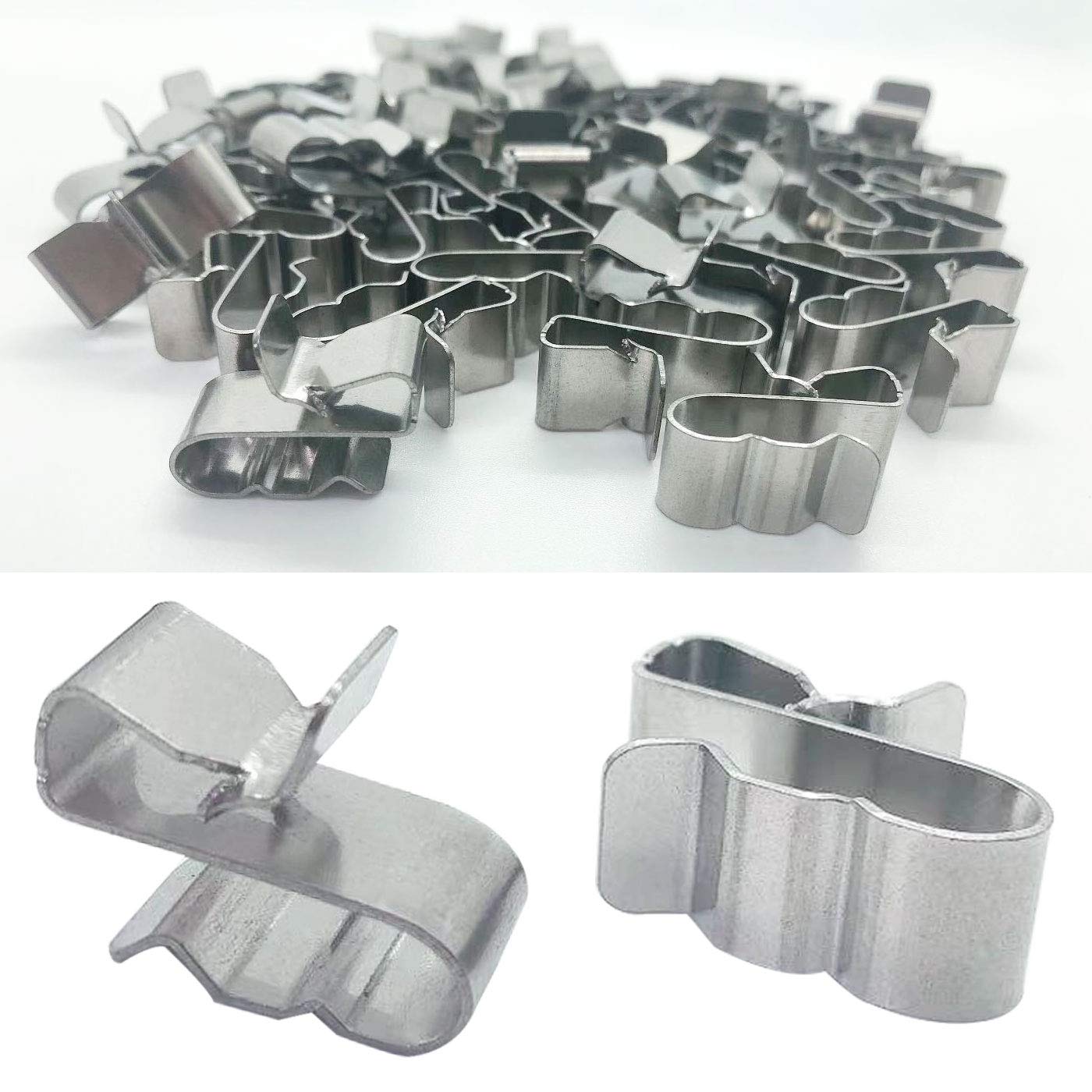 20mm Stainless Steel Cable Clips (50 Pack) - Secure Wires for Frames & DIY