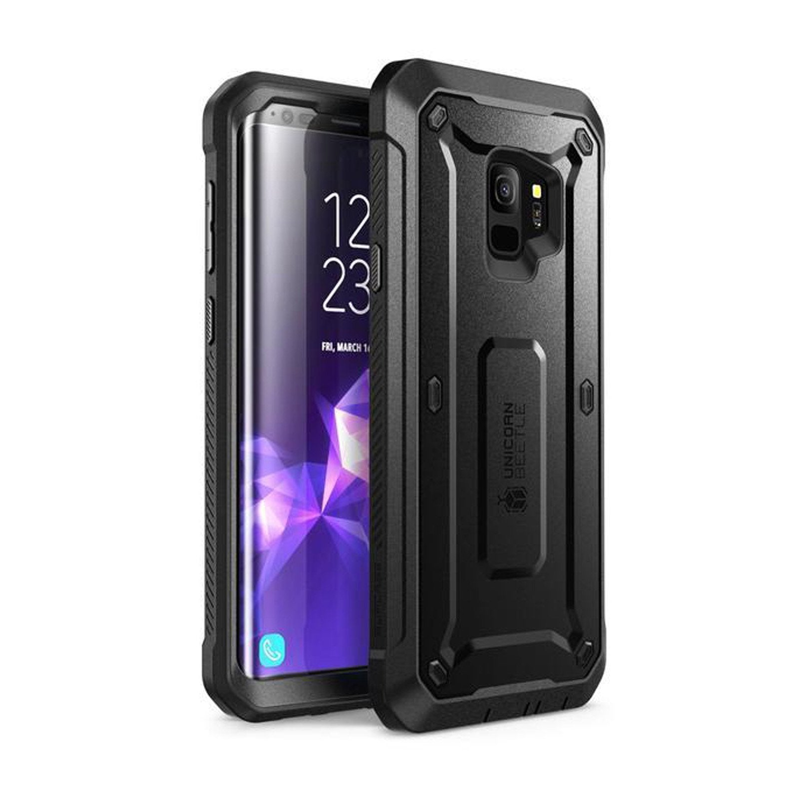Samsung Galaxy S9 Unicorn Beetle Pro Full-Body Rugged Holster Case - Shockproof, Drop Protection, Built-in Screen Protector - Pink - Perfect for Outdoor, Work & Extreme Activities