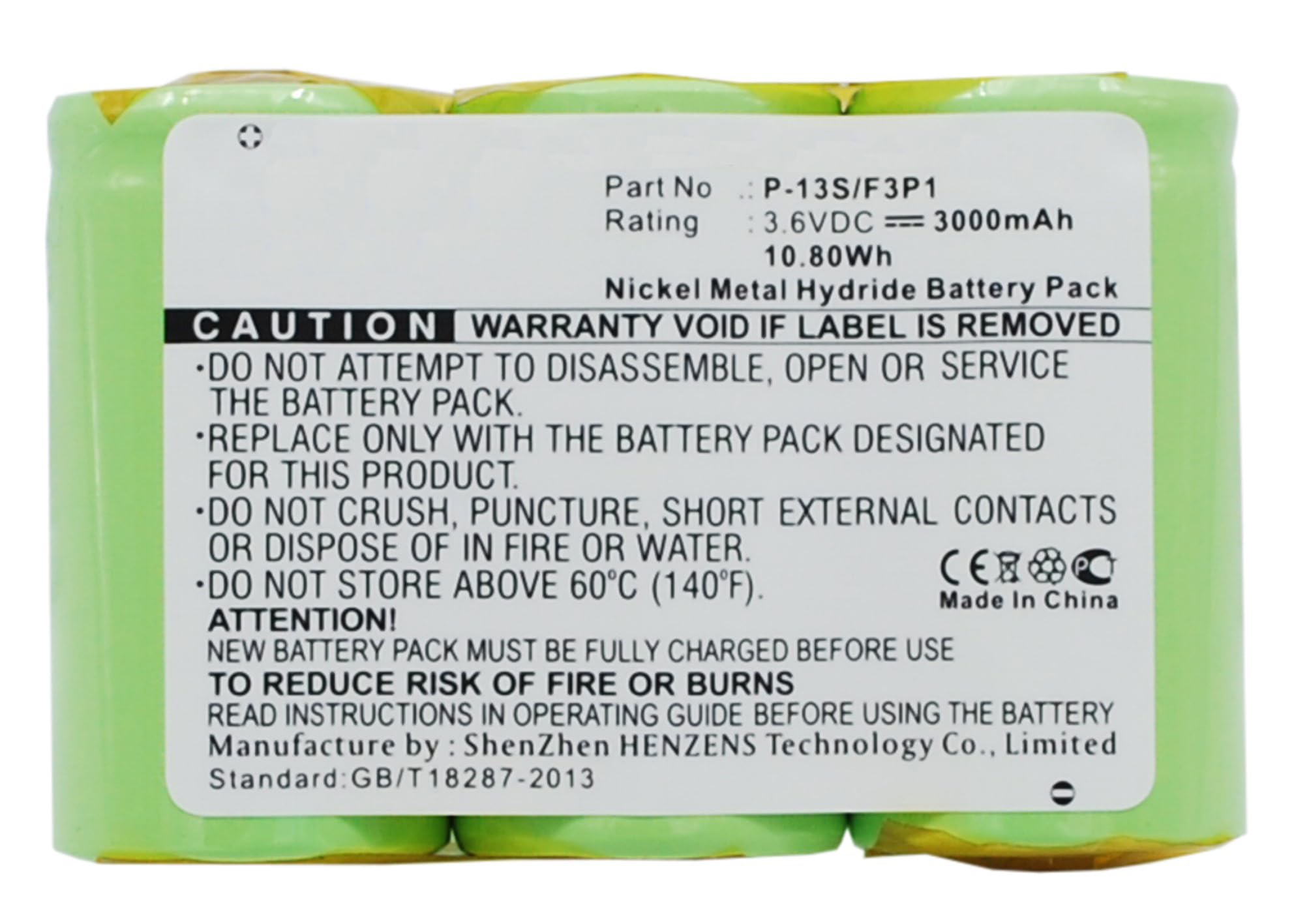 Synergy Digital Vacuum Cleaner Battery - 3000mAh Ni-MH 3.6V Replacement for Hoover 300 & P-13S/F3P1 - Ultra High Capacity Power Supply for Home Cleaning, Carpet Maintenance, and Pet Hair Removal