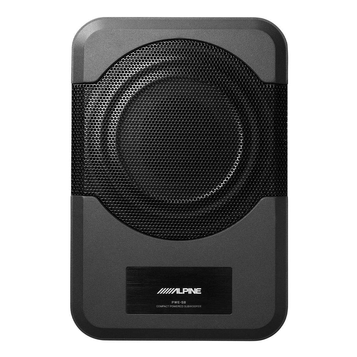 Alpine PWE S8 8-Inch Compact Powered Subwoofer - High-Performance Bass for Car Audio & Home Theater Systems