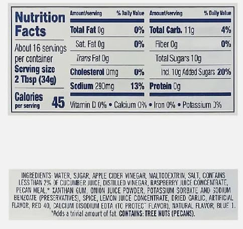 Ken's Fat Free Raspberry Pecan Salad Dressing - 16 fl oz (Pack of 2) with V2U Utensil Set | Healthy Low-Calorie Dressing for Salads, Fruits & Desserts | Perfect for Home, Picnics & Parties