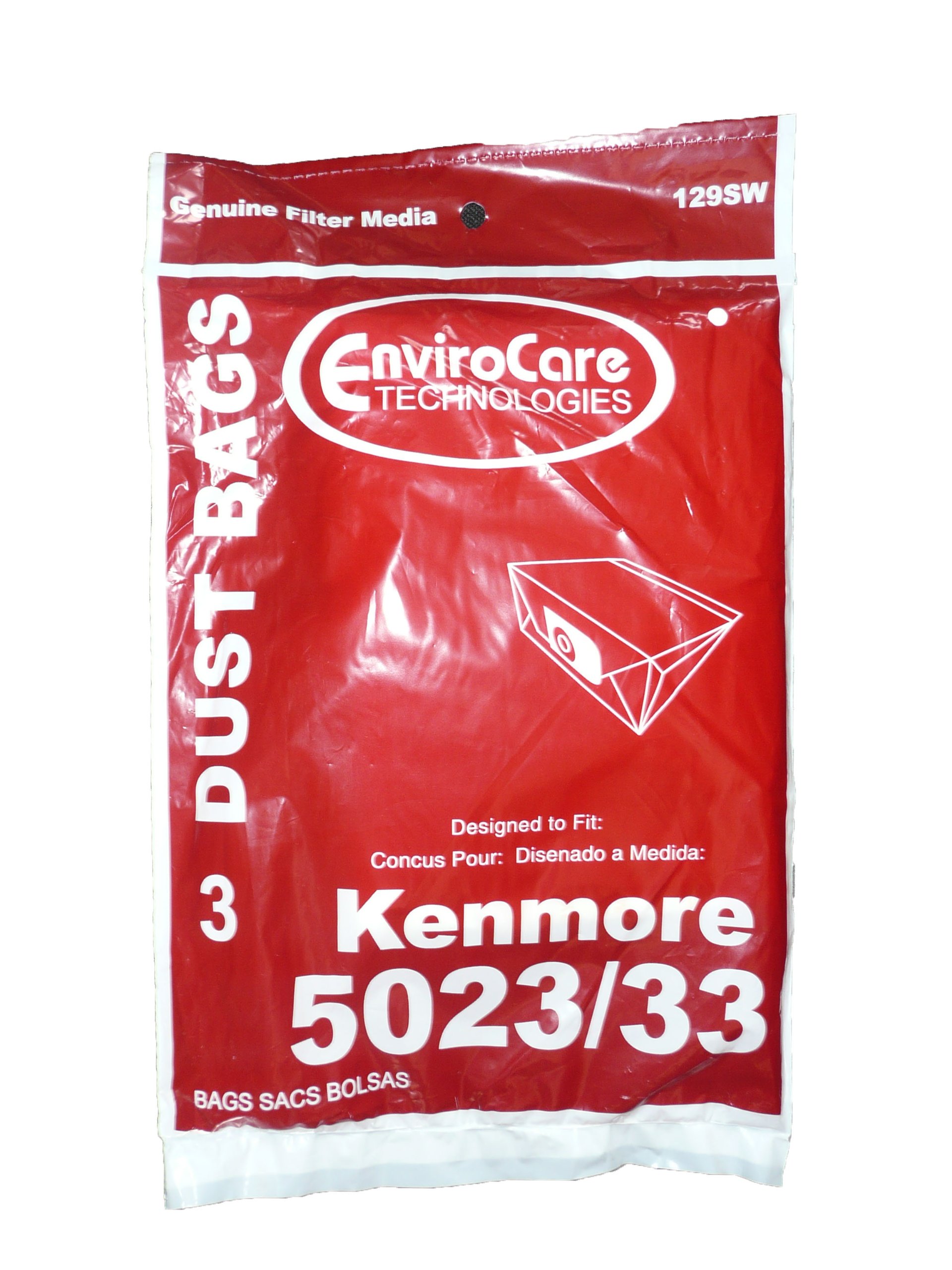 Kenmore 5023/5033 Single Wall Vacuum Bags - 3 Pack | Compatible with Kenmore Vacuums | Dust & Allergen Protection | Perfect for Kitchen, Bedroom & Pet Hair Cleaning