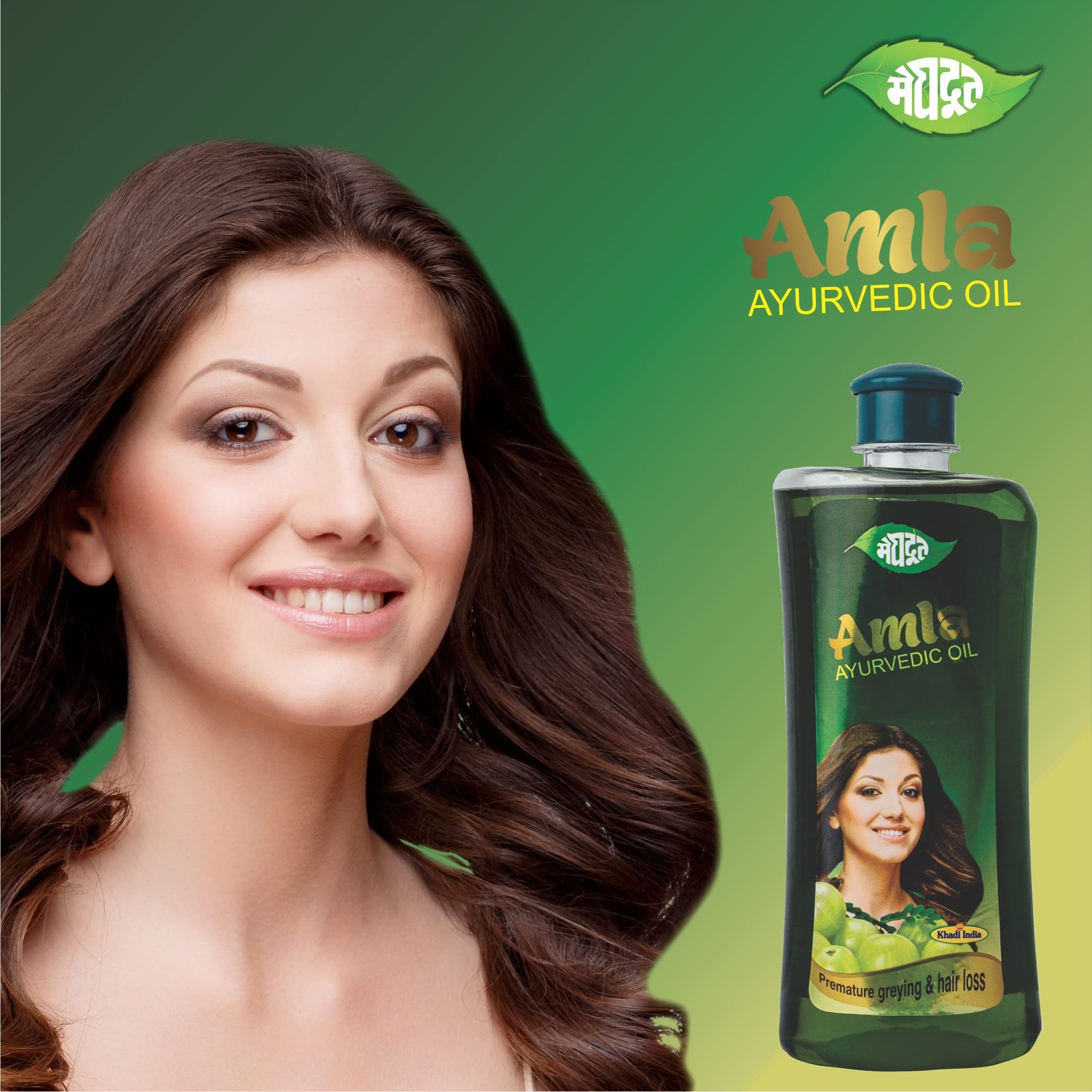 Meghdoot Amla Hair Oil - 1000ml with Natural Ingredients (Aloe Vera, Neem, Henna, Brahmi, Bhringraj & Fenugreek) for Strong, Long & Thick Hair Growth | Hair Treatment for Dry, Damaged Hair & Scalp Care | Perfect for Daily Nourishment & Styling