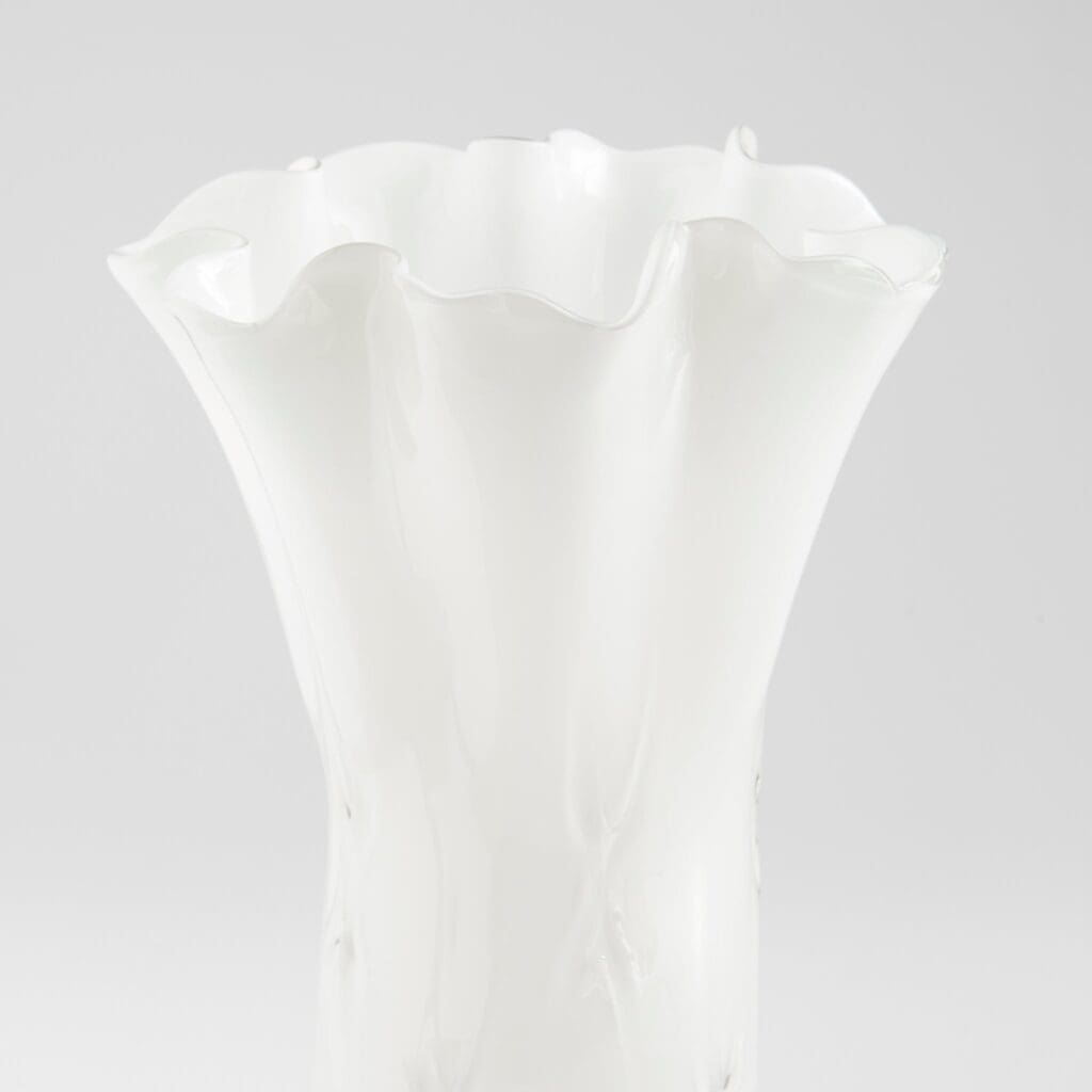 Cyan Design 11489 Bristol Vase - Opaque White Ceramic Flower Vase for Home Decor, Wedding Centerpieces & Tabletop Display