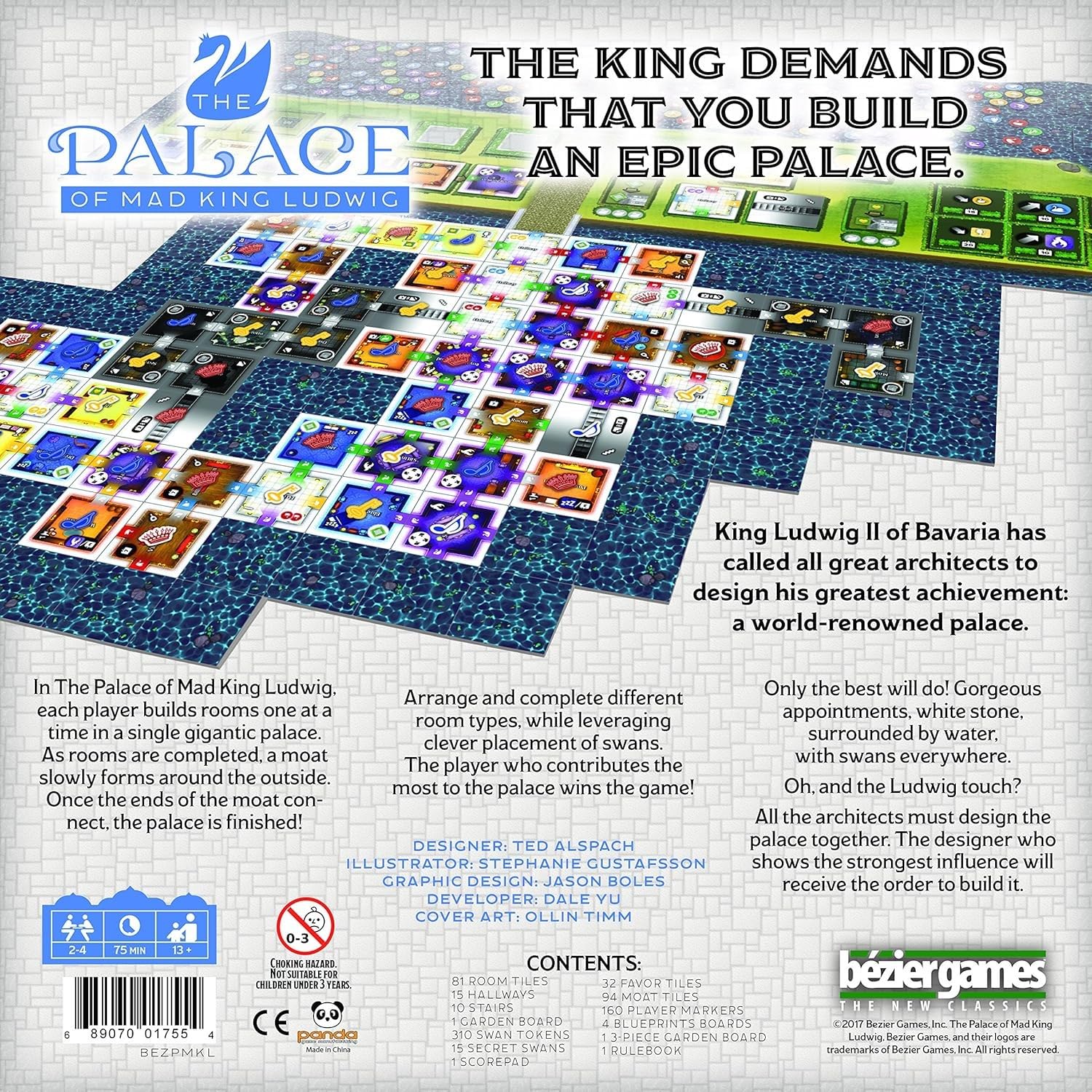 Palace of Mad King Ludwig Board Game by Bezier Games - Strategy Tabletop Game for Adults & Families - Perfect for Game Nights & Parties