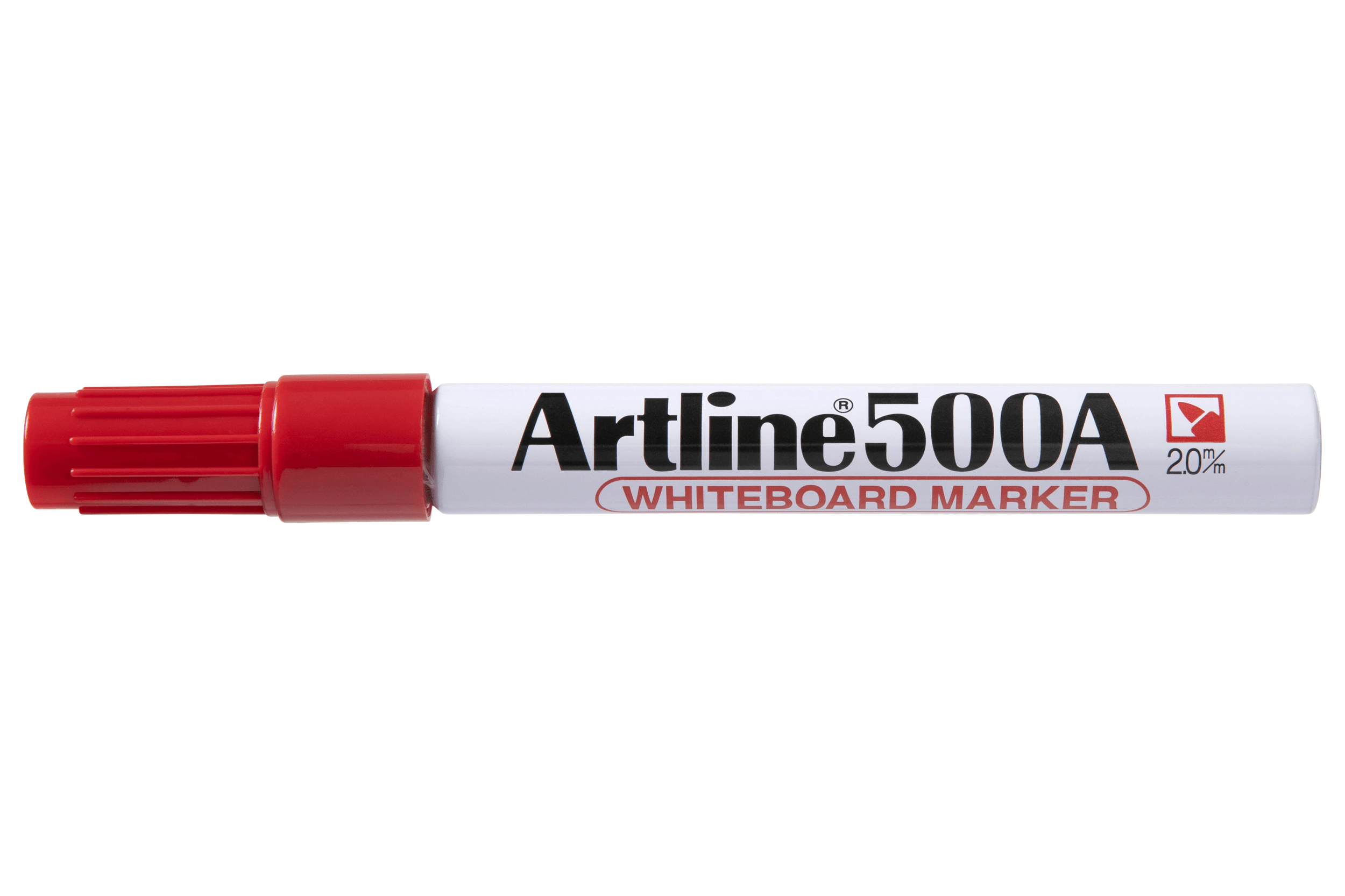 Artline 500A Whiteboard Marker 2mm Bullet Tip - Red (12-Pack) for Classroom, Office & Home Use - Dry Erase Markers for Whiteboards, Glass & Non-Porous Surfaces