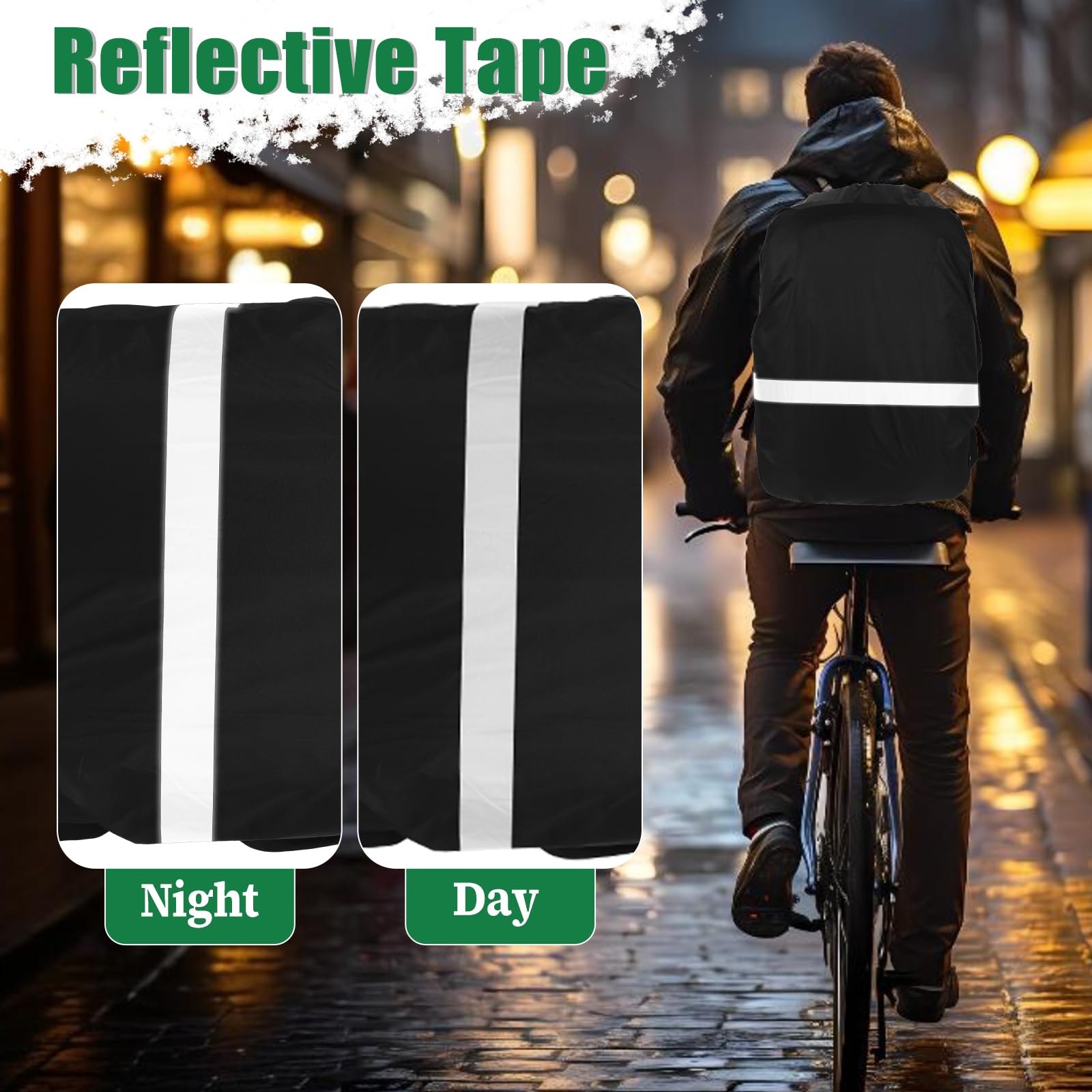 Waterproof Backpack Rain Cover with Reflective Strip - Ultralight Outdoor Rain Protection for Hiking, Camping, Cycling & Travel - Keep Your Gear Dry in Any Weather