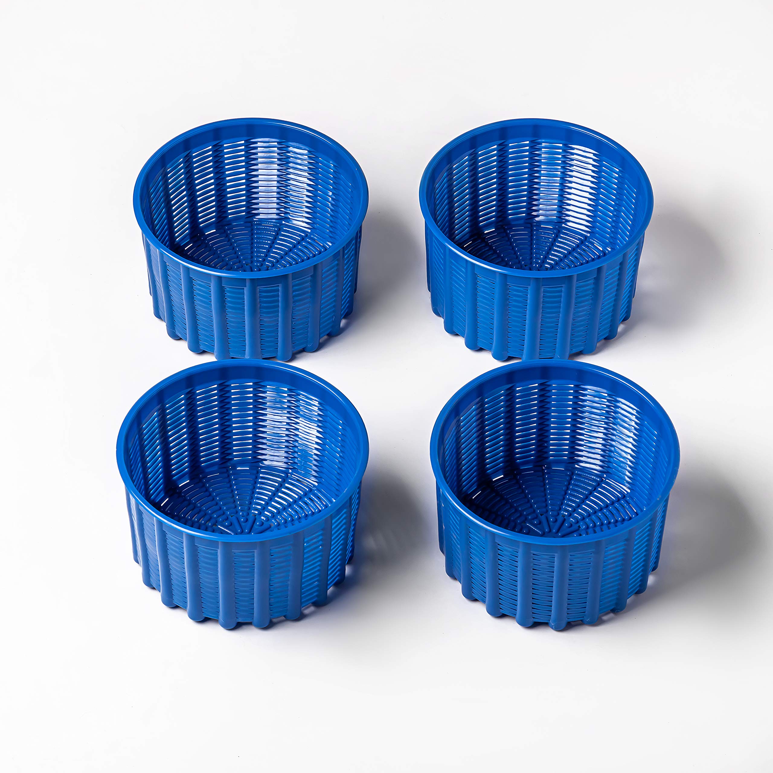 Premium Cheese Making Kit - 4-Piece 0.6L/1.33lbs Cheese Molds for Goat Cheese, Feta & Hard Cheese | Includes Cheese Press & Rennet | Perfect for Home Cheesemaking, DIY Dairy Projects & Artisan Cheese Production (Blue Original HOZPROM)