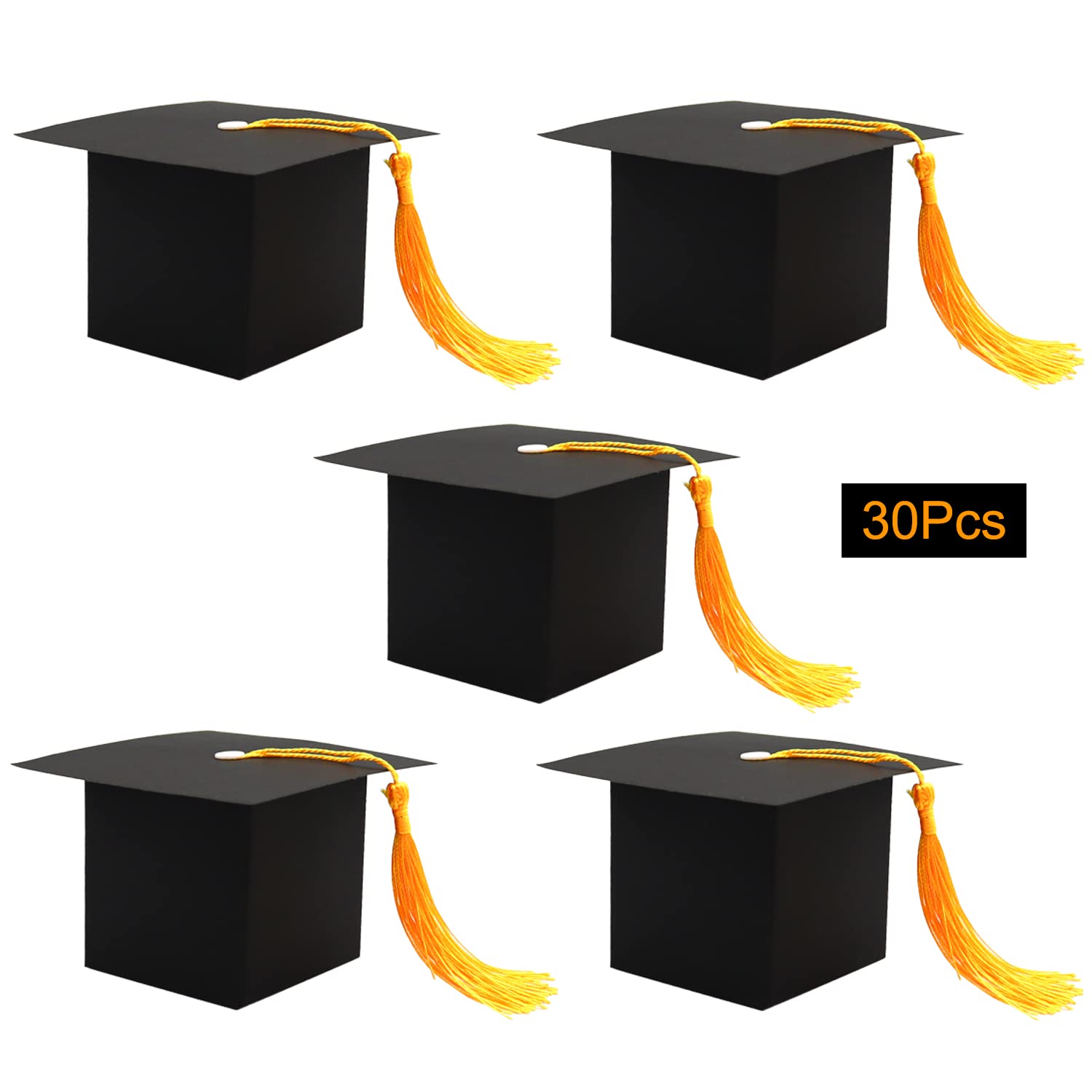 SDKI 30Pcs Graduation Cap Candy Boxes - 2025 Graduation Party Supplies, Decorations & Favors | Perfect for Graduation Ceremonies, School Parties & Gift Giving