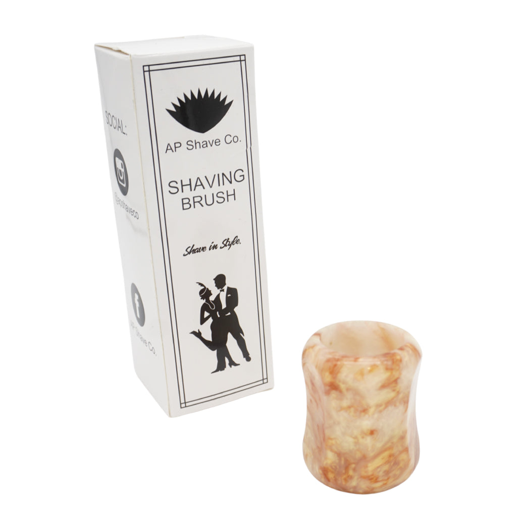 Shavemac Factory Second Crushed Mud Resin Handle Shaving Brush - Fits 24mm & 26mm Knots - Perfect for Wet Shaving & Beard Grooming at Home or Travel
